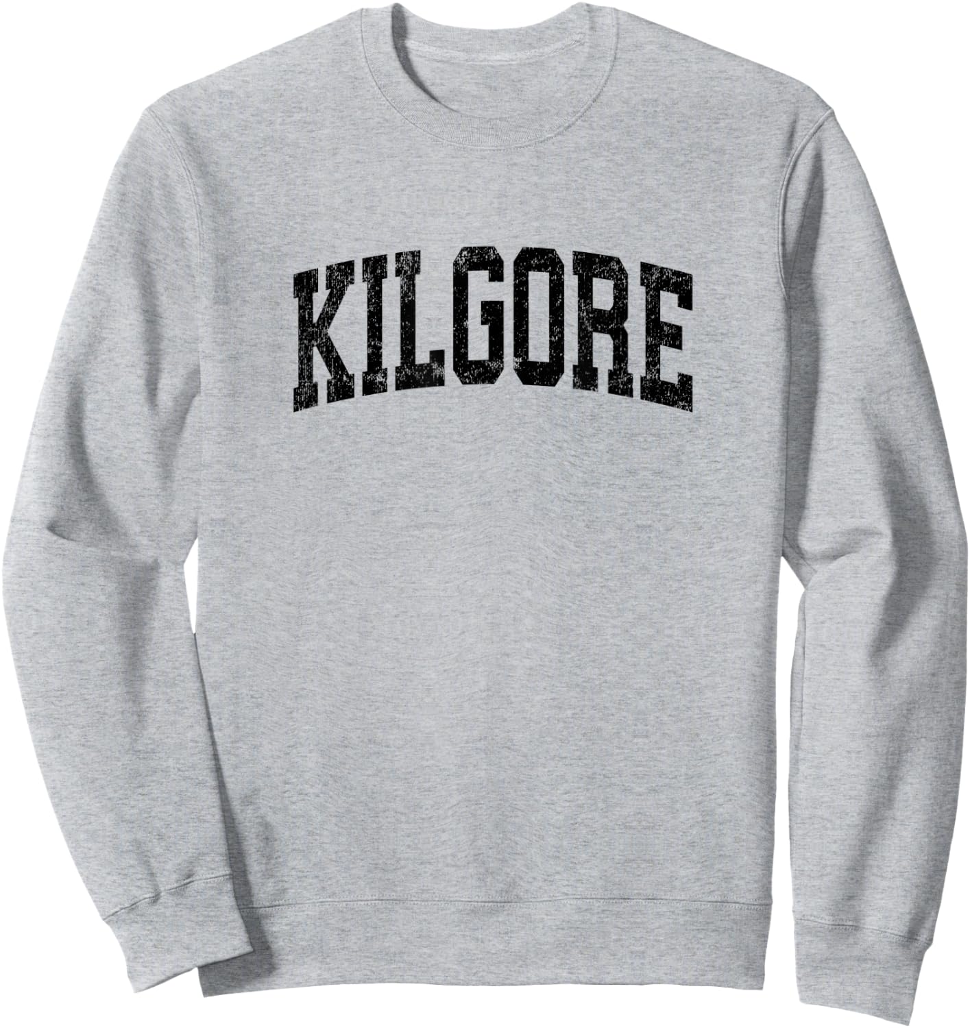 Kilgore Texas TX Vintage Athletic Sports Black Design Sweatshirt - Sweatshirt | Ash
