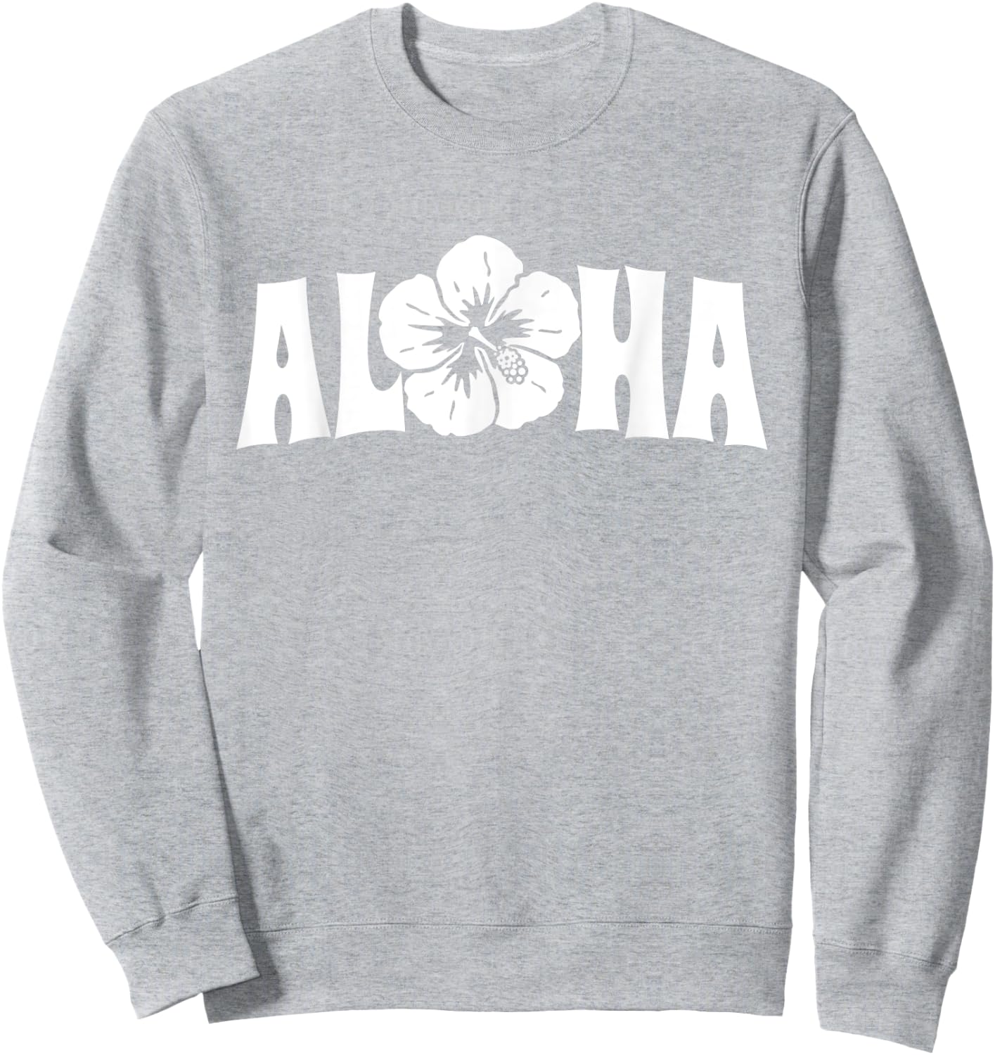 Aloha Hawaii Trip Summer Vacation Girls Women Flower Beach Sweatshirt - Sweatshirt | Ash