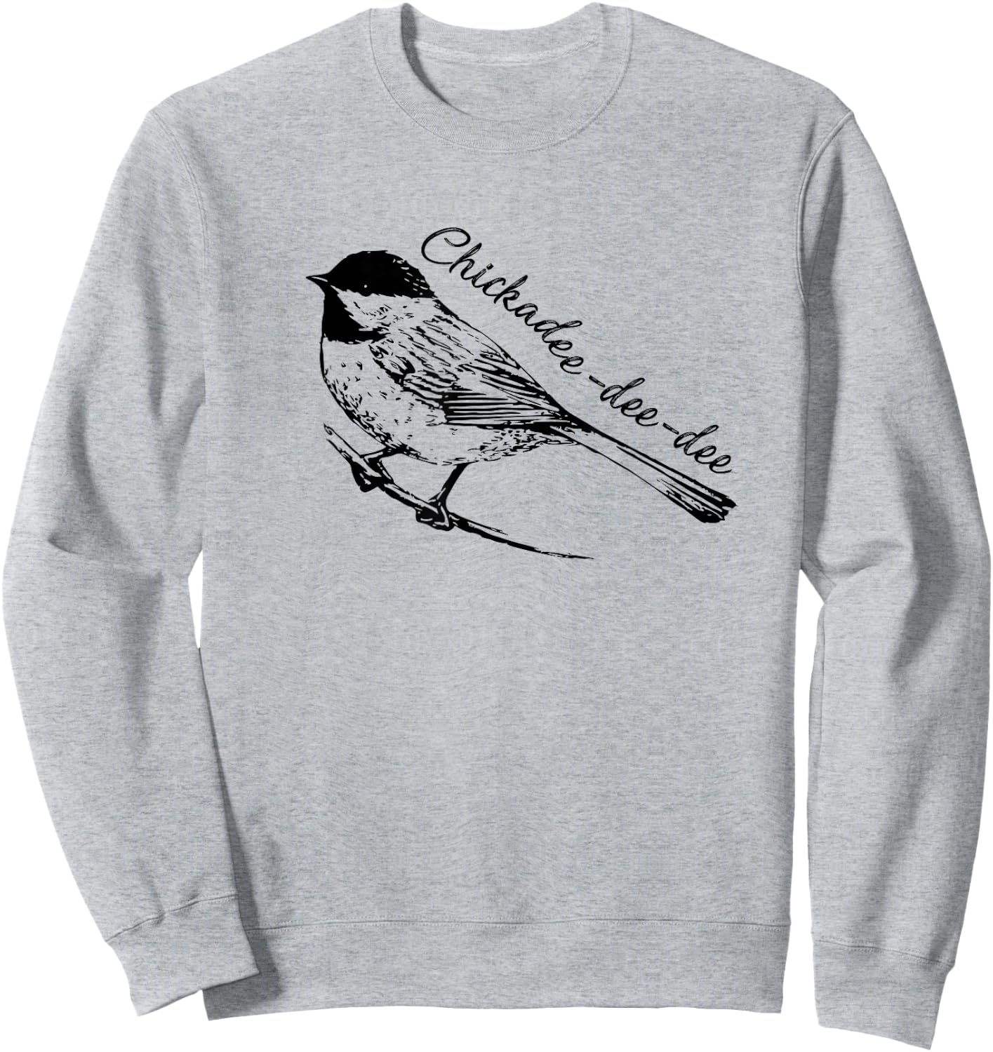 Black Capped Chickadee Bird Shirt Sweatshirt - Sweatshirt | Ash