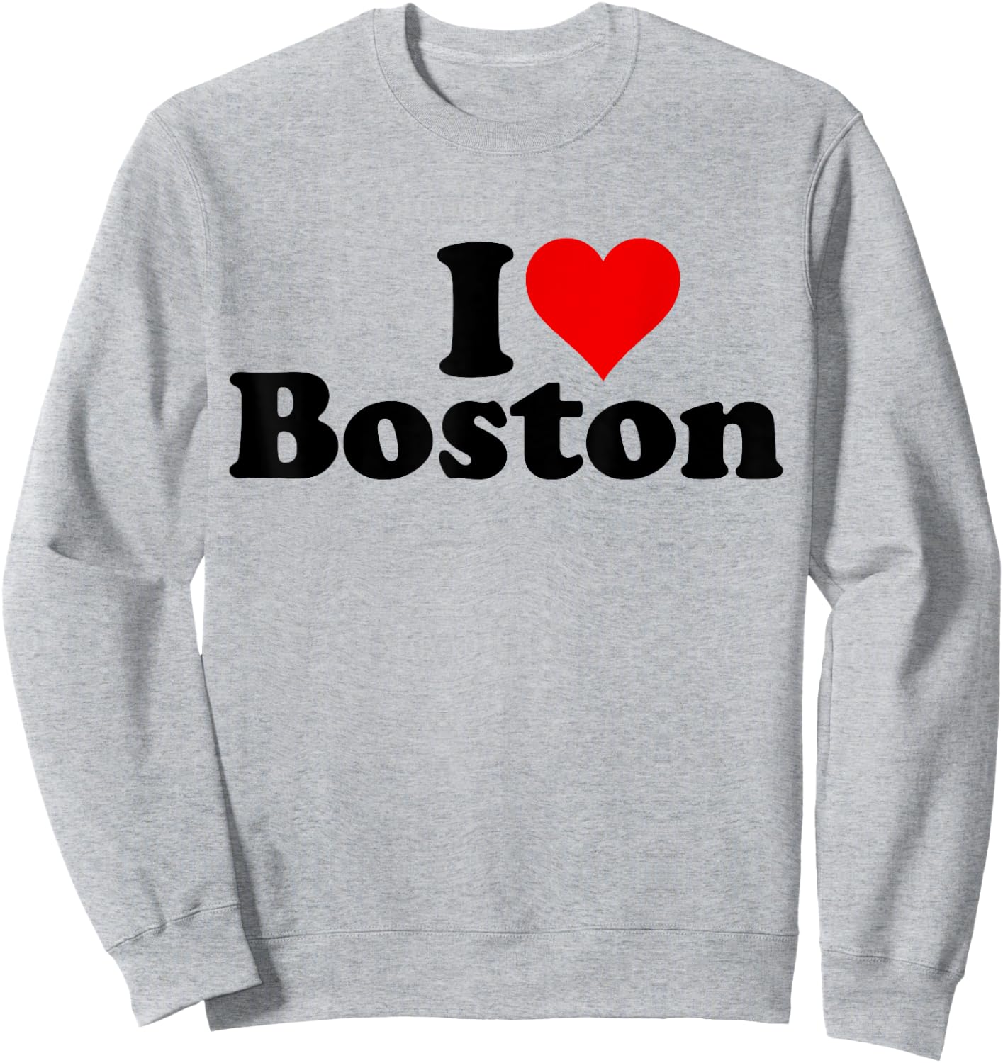 I Heart Love Boston Massachusetts Sweatshirt - Sweatshirt | Ash