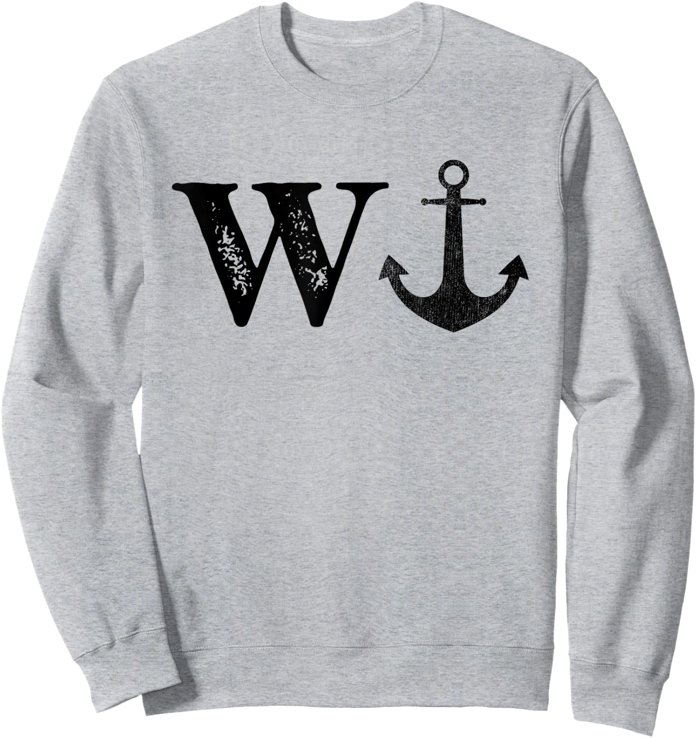 W ANCHOR Funny Wanker Jerk Funny Slang Boating Sweatshirt - Sweatshirt | Ash