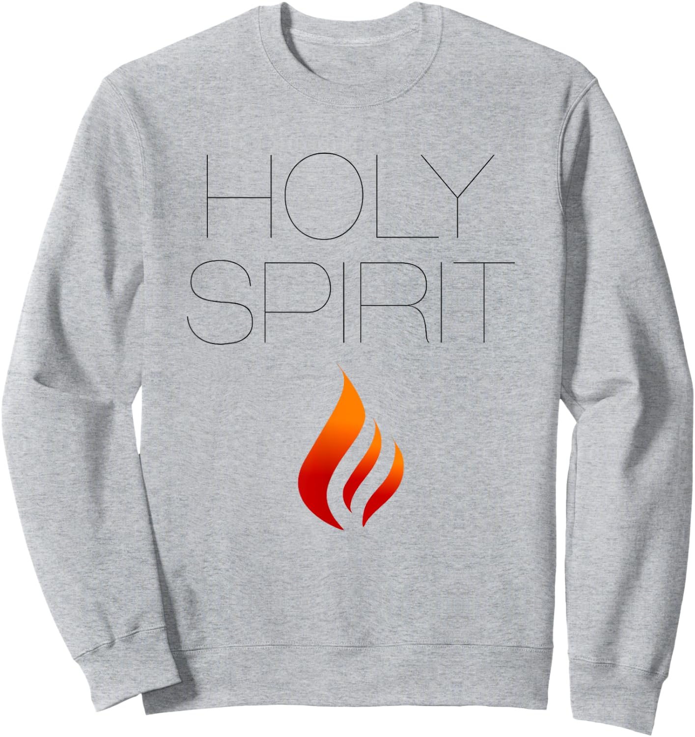 Holy Spirit with Fire (Christian ) Sweatshirt - Sweatshirt | Ash
