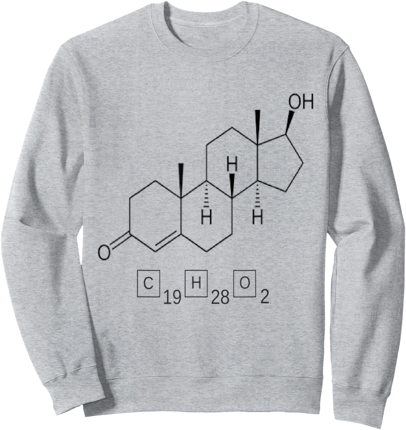 Testosterone molecule and formula Sweatshirt - Sweatshirt | Ash