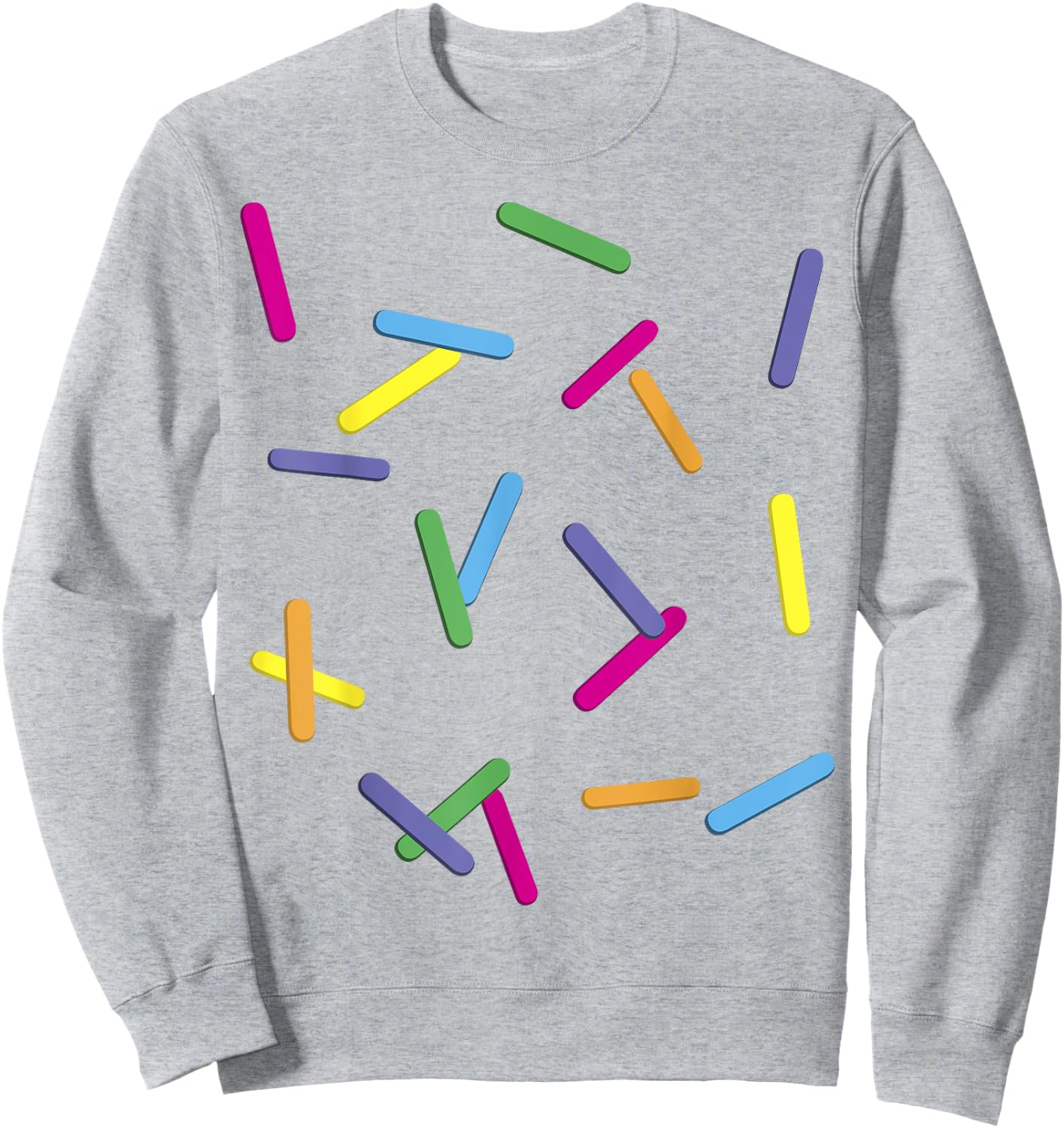 Rainbow Sprinkles Ice Cream Simple Costume Men Women Kids Sweatshirt - Sweatshirt | Ash