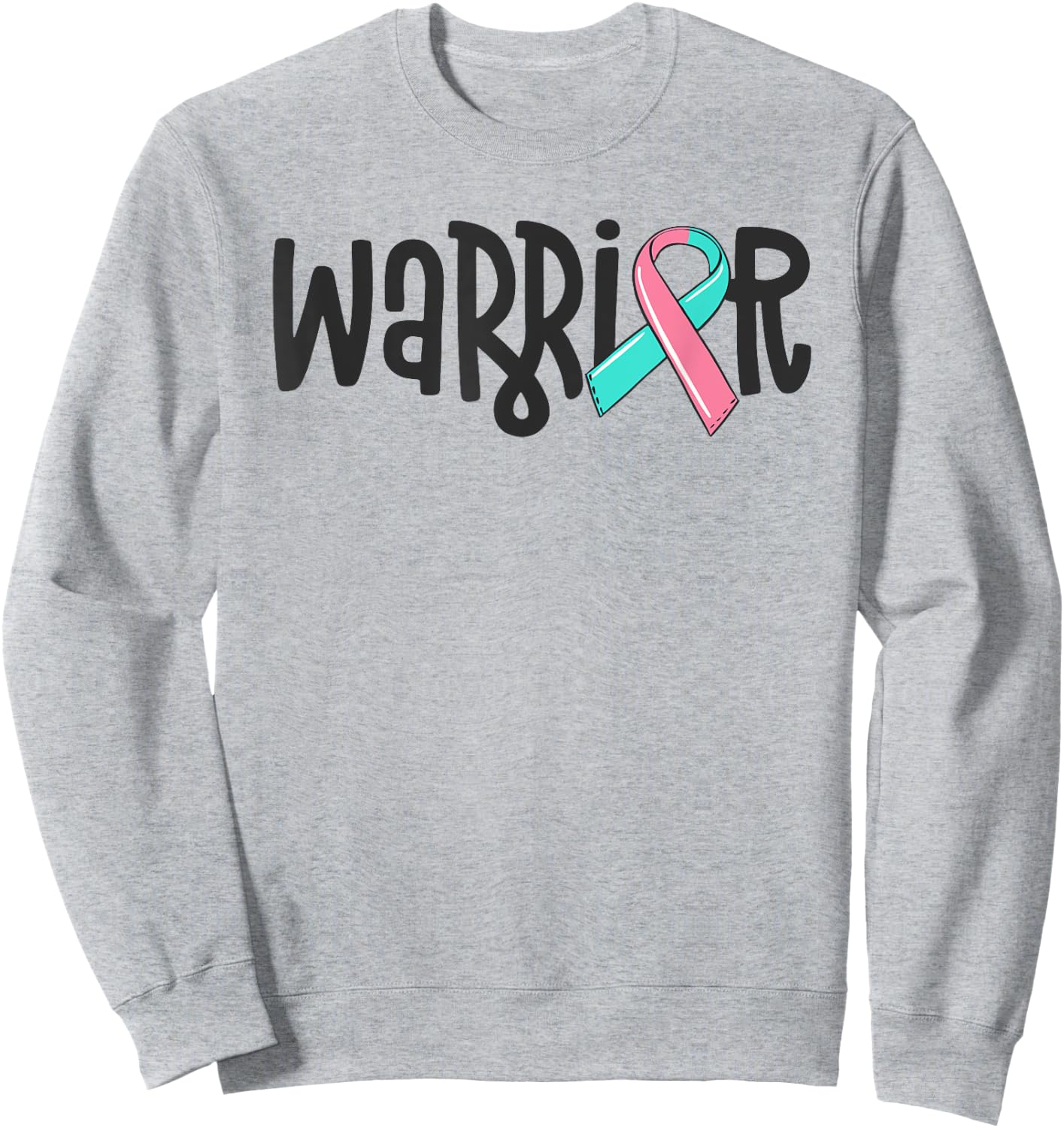 Warrior BRCA Breast Cancer Awareness Previvor Masectomy Sweatshirt - Sweatshirt | Ash
