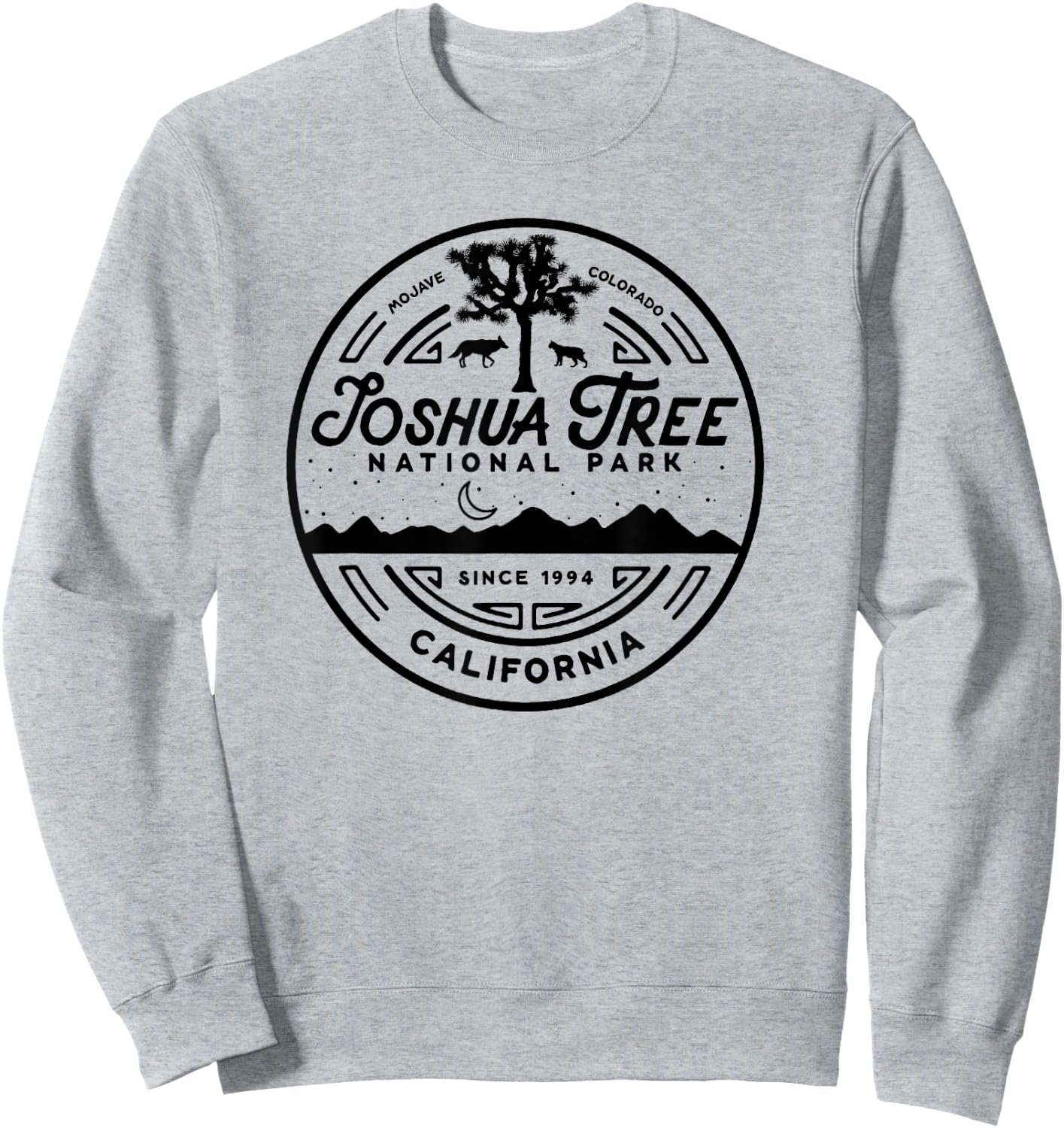Joshua Tree Simple Minimalist Hipster Seal Graphic Sweatshirt - Sweatshirt | Ash
