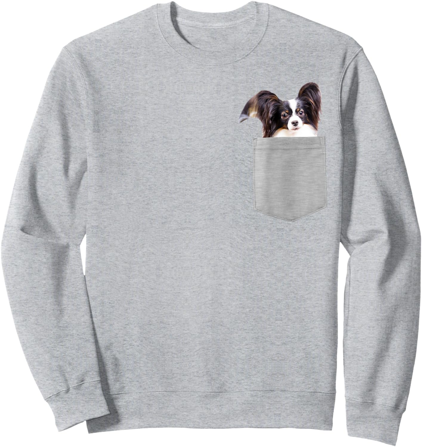 Dog in Your Pocket Papillon Women Kids Sweatshirt - Sweatshirt | Ash