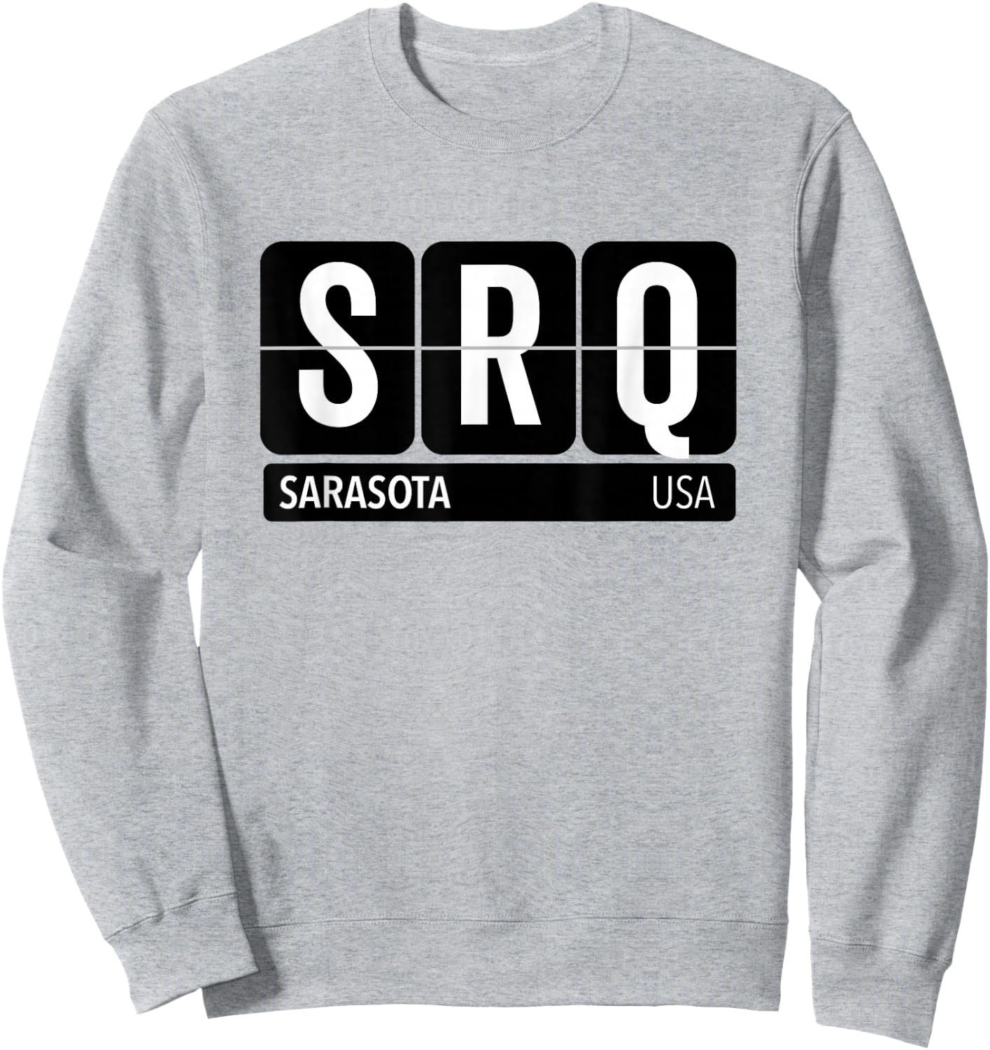 SRQ Sarasota Florida USA Travel Souvenir White Text Sweatshirt - Sweatshirt | Ash