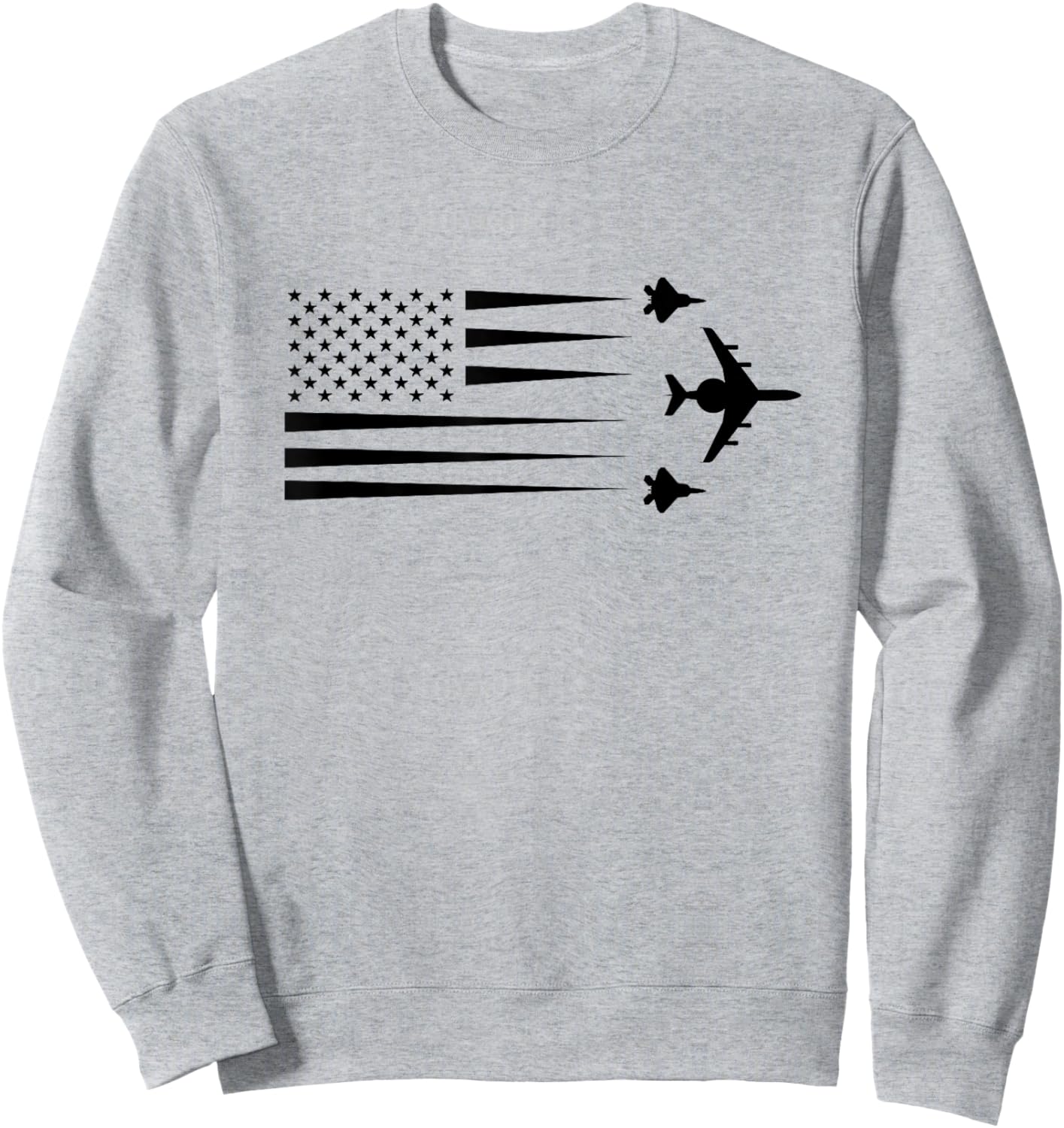 E-3 E3 Sentry AWACS Jet Fighter Airplane US American Sweatshirt - Sweatshirt | Ash