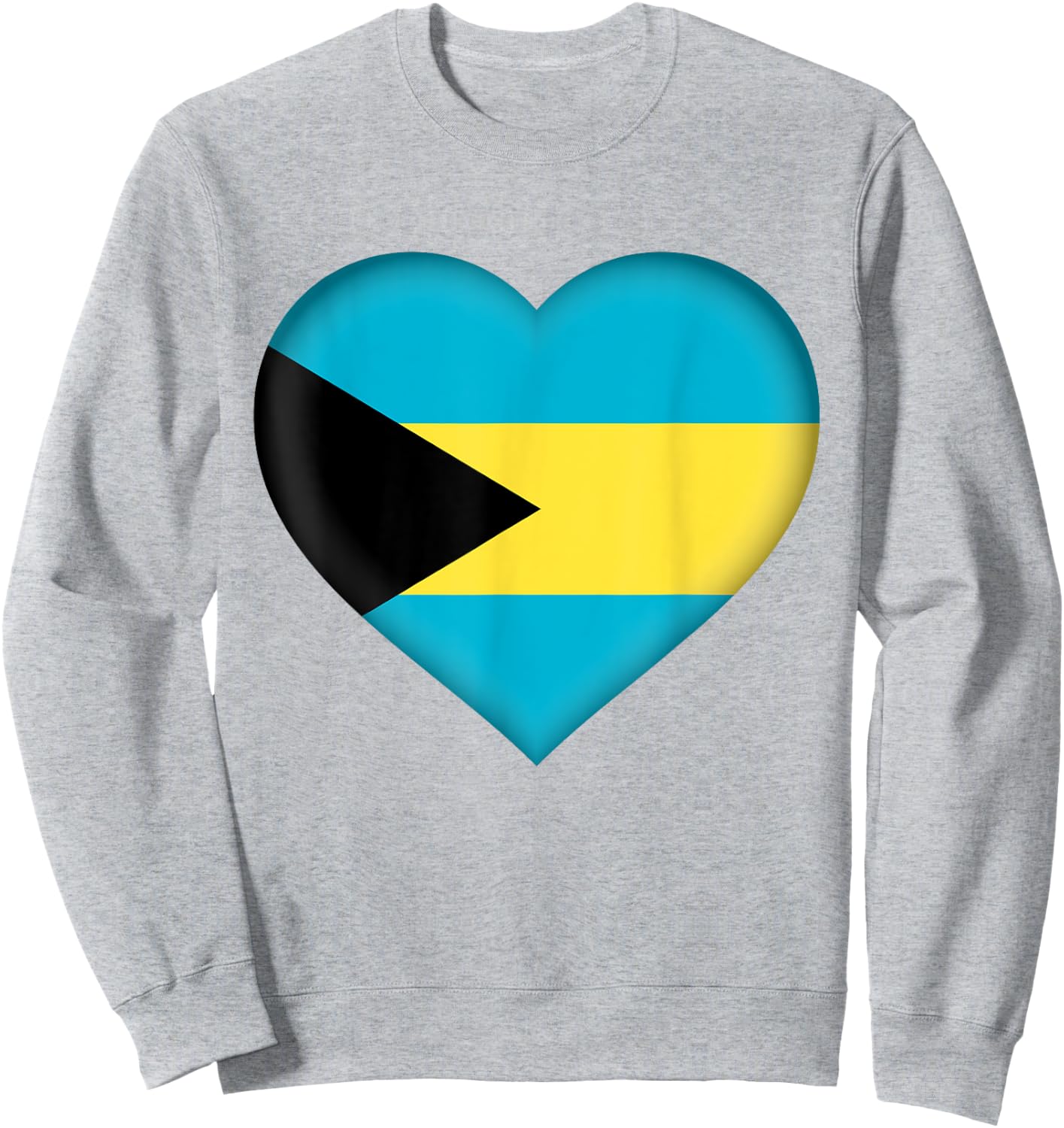 I Love Bahamas | Bahamian Flag Heart Outfit Sweatshirt - Sweatshirt | Ash