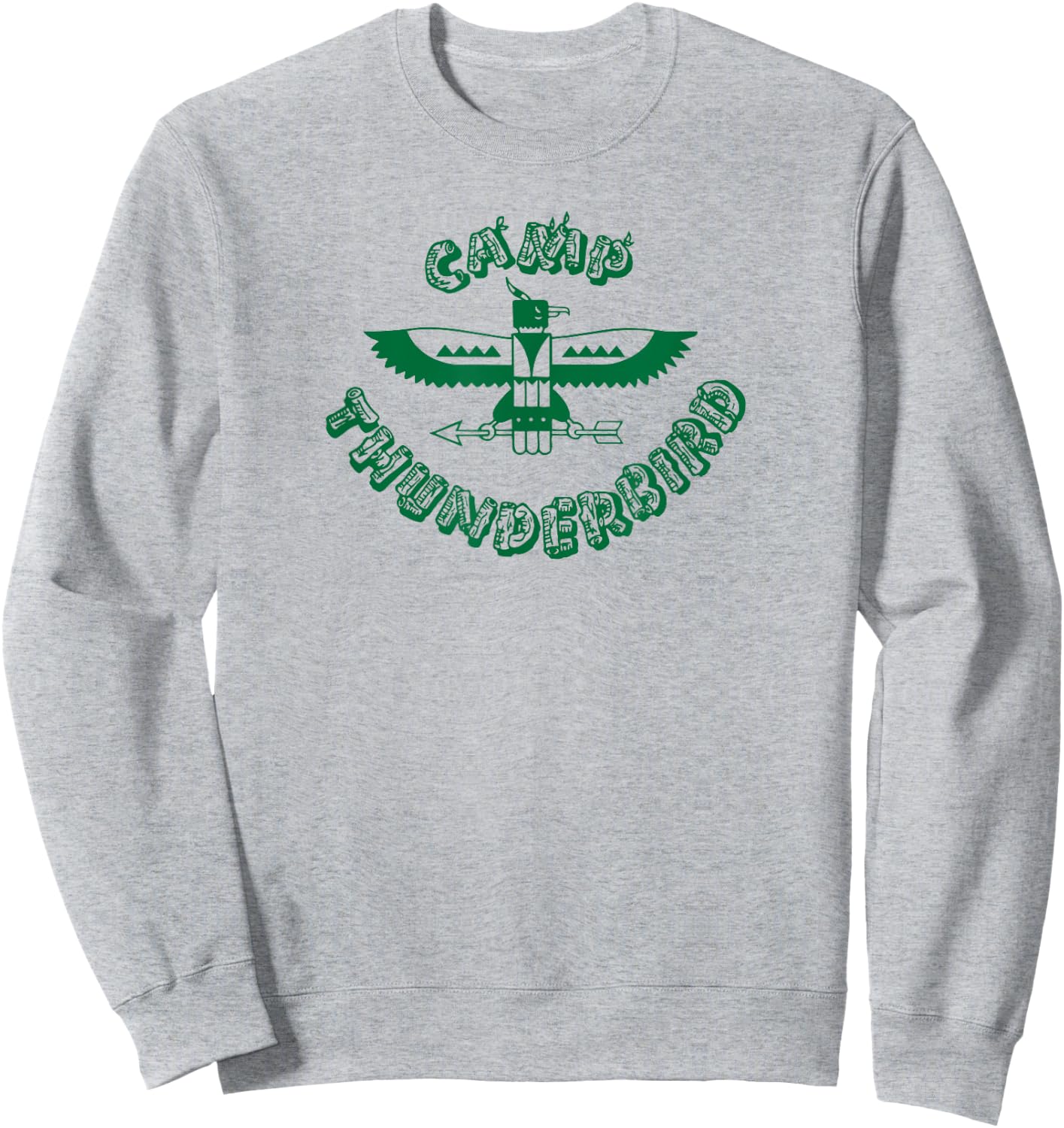 Camp Thunderbird Green Logo Sweatshirt - Sweatshirt | Ash