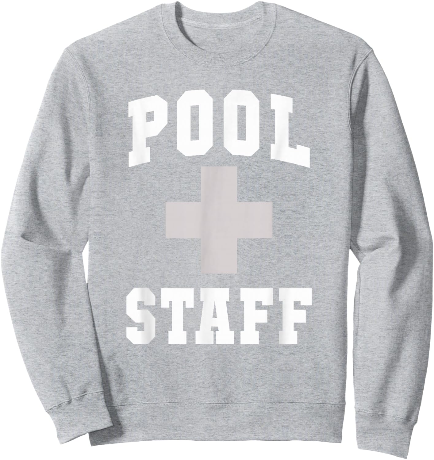 Cute POOL STAFF Off Duty Vacay Swim Cruise Swimming Vacation Sweatshirt - Sweatshirt | Ash