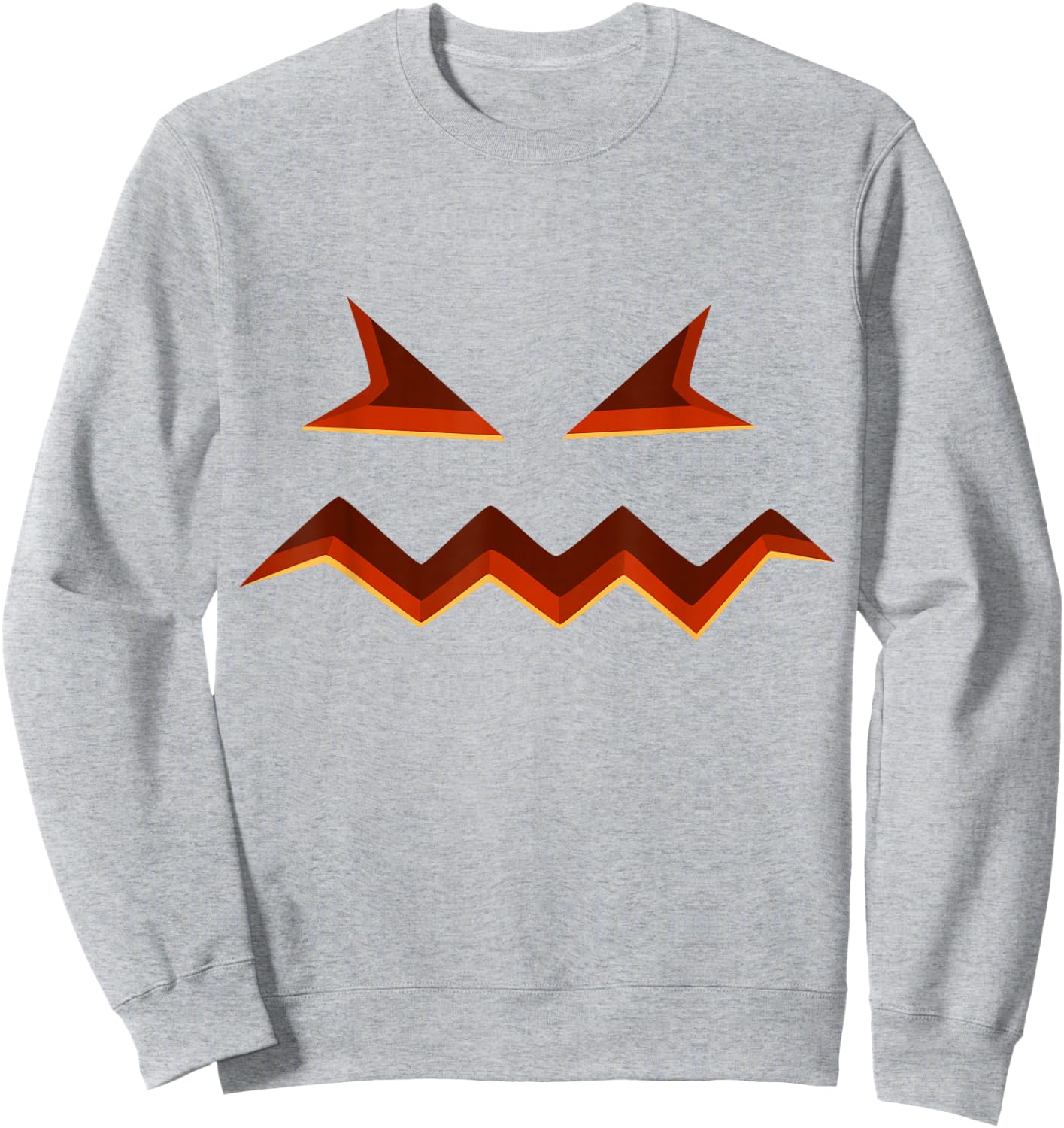 Pumpkin Jack O Lantern Face Jackolantern Sweatshirt - Sweatshirt | Ash