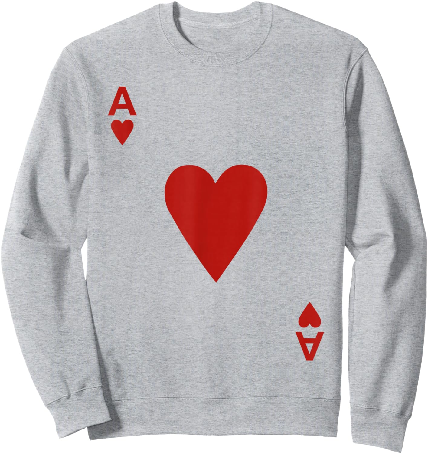 Ace of Hearts Blackjack Cards Poker 21 A Sweatshirt - Sweatshirt | Ash