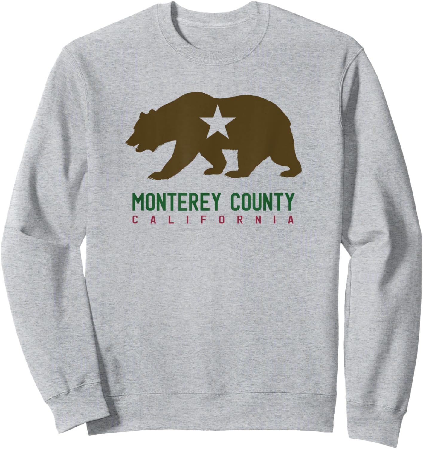Monterey County Winery California Wine Lovers Flag Sweatshirt - Sweatshirt | Ash