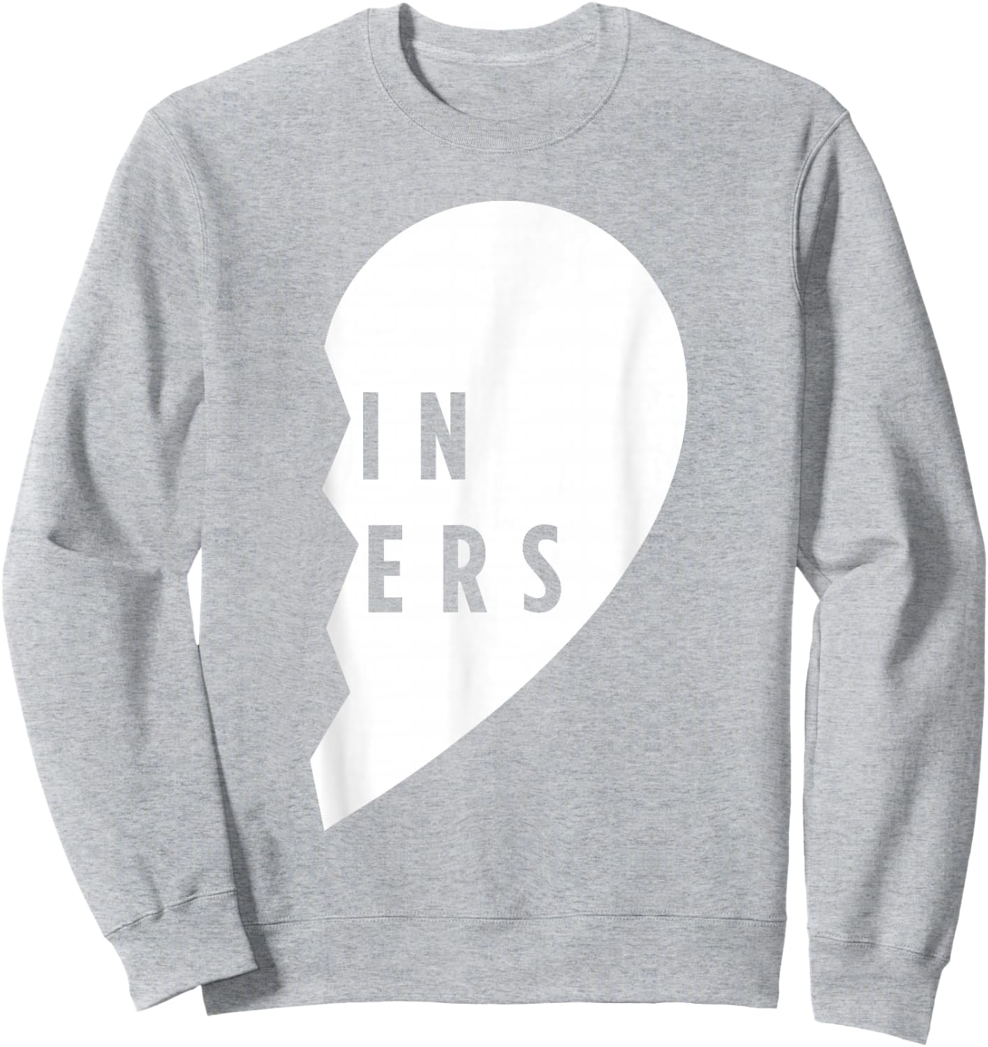 Twin Sisters Shirt Heart Half Matching Set - #2 of 2 Sweatshirt - Sweatshirt | Ash