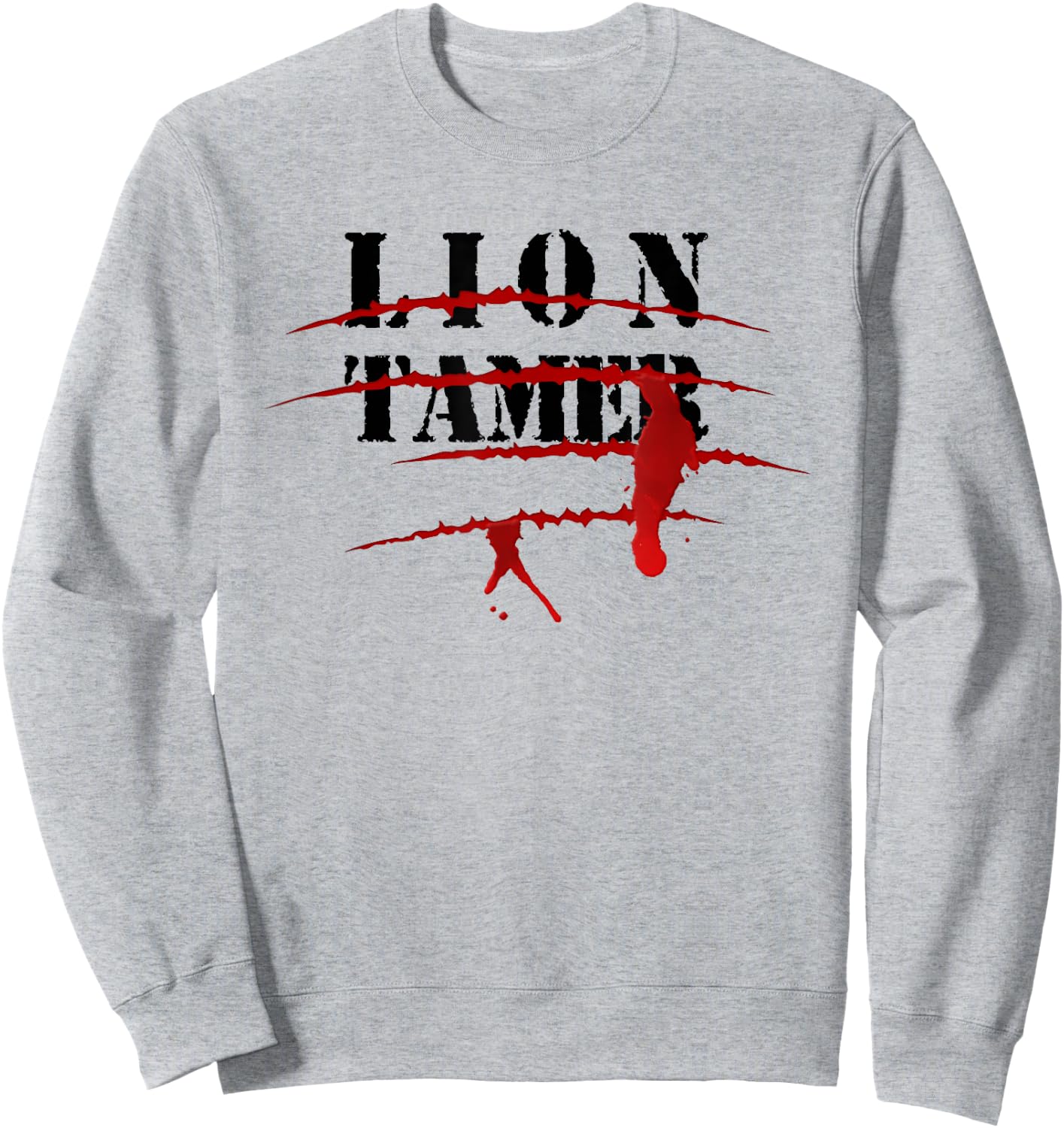 Lion Tamer Bloody Animal Attack Halloween Costume Sweatshirt - Sweatshirt | Ash