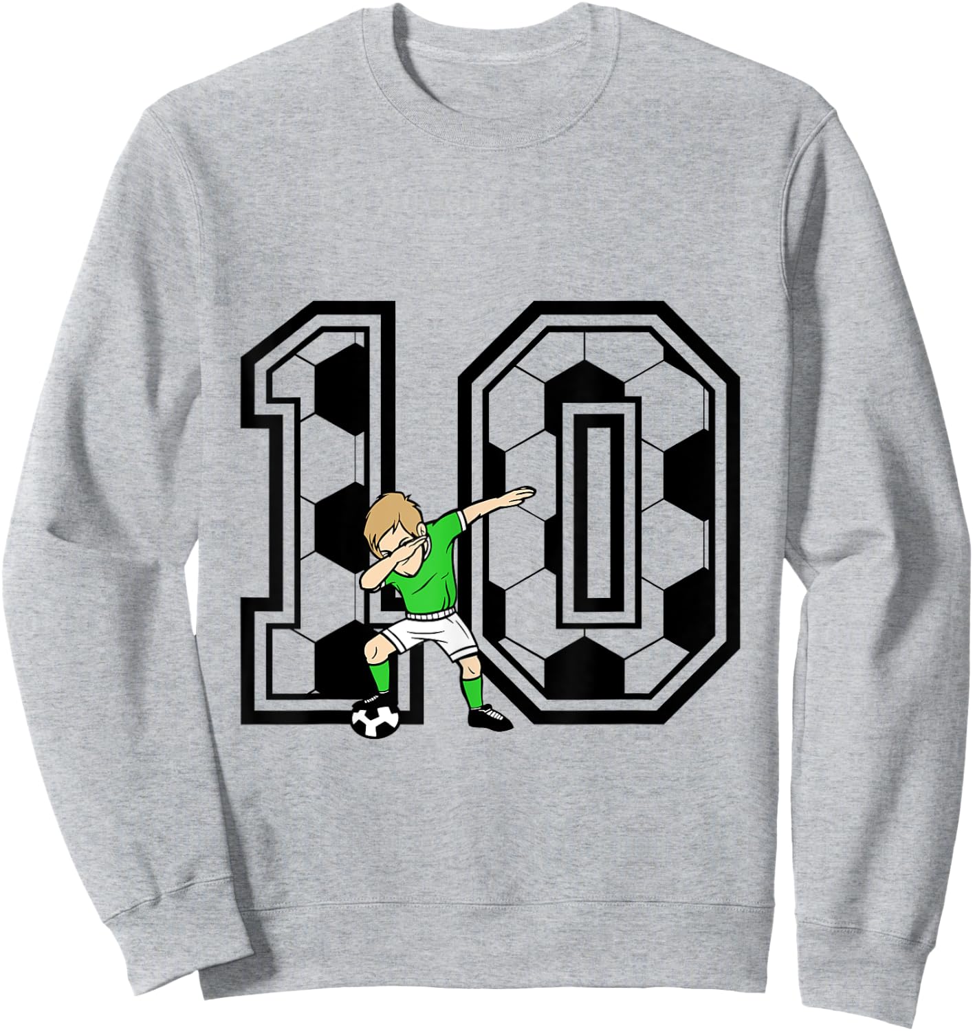 10th Birthday Boy Soccer Player 10 Years Old Boy Sweatshirt - Sweatshirt | Ash