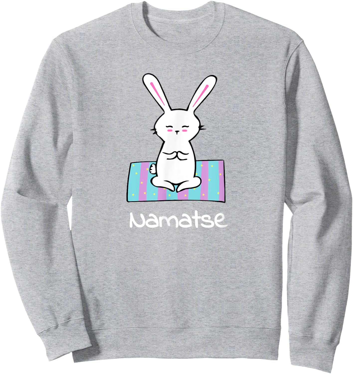 Namaste Yoga Bunny Funny For Yoga Lovers Sweatshirt - Sweatshirt | Ash