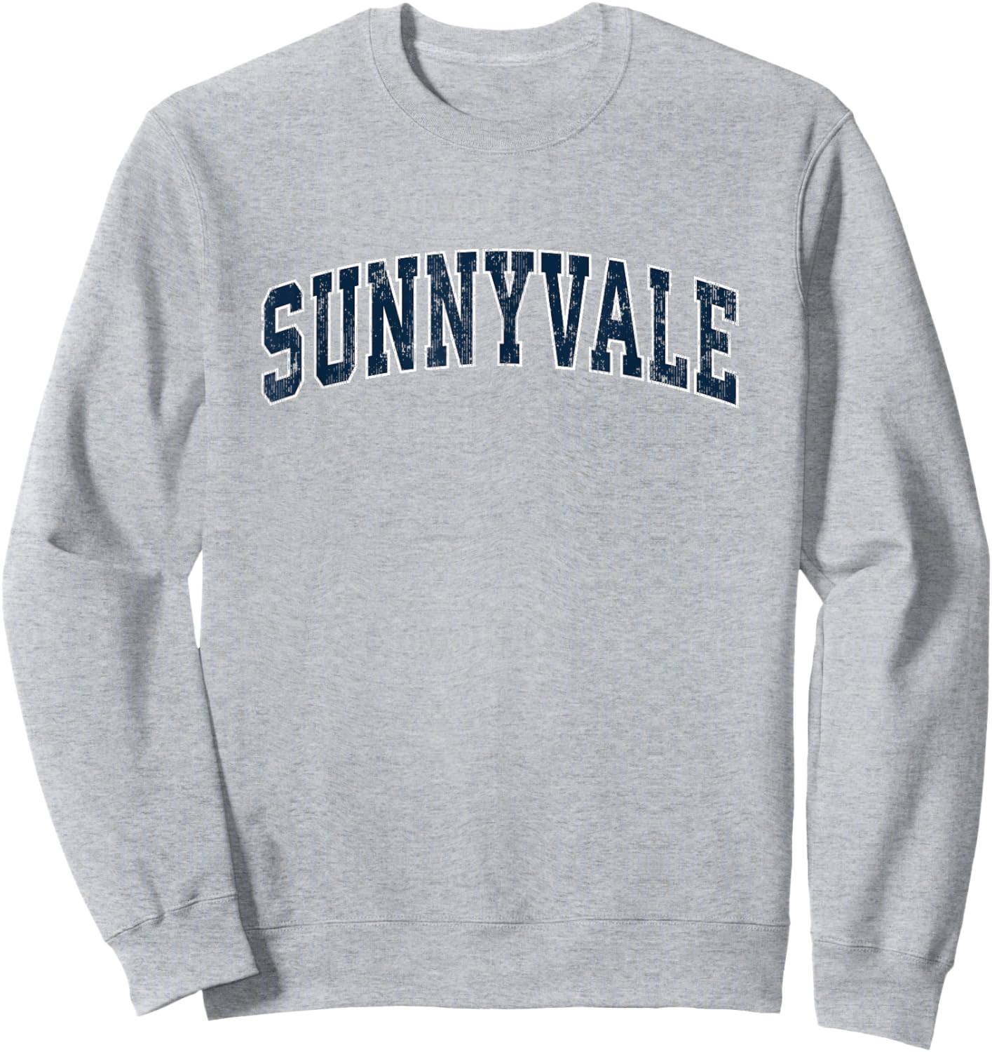 Sunnyvale California CA Vintage Sports Design Navy Design Sweatshirt - Sweatshirt | Ash