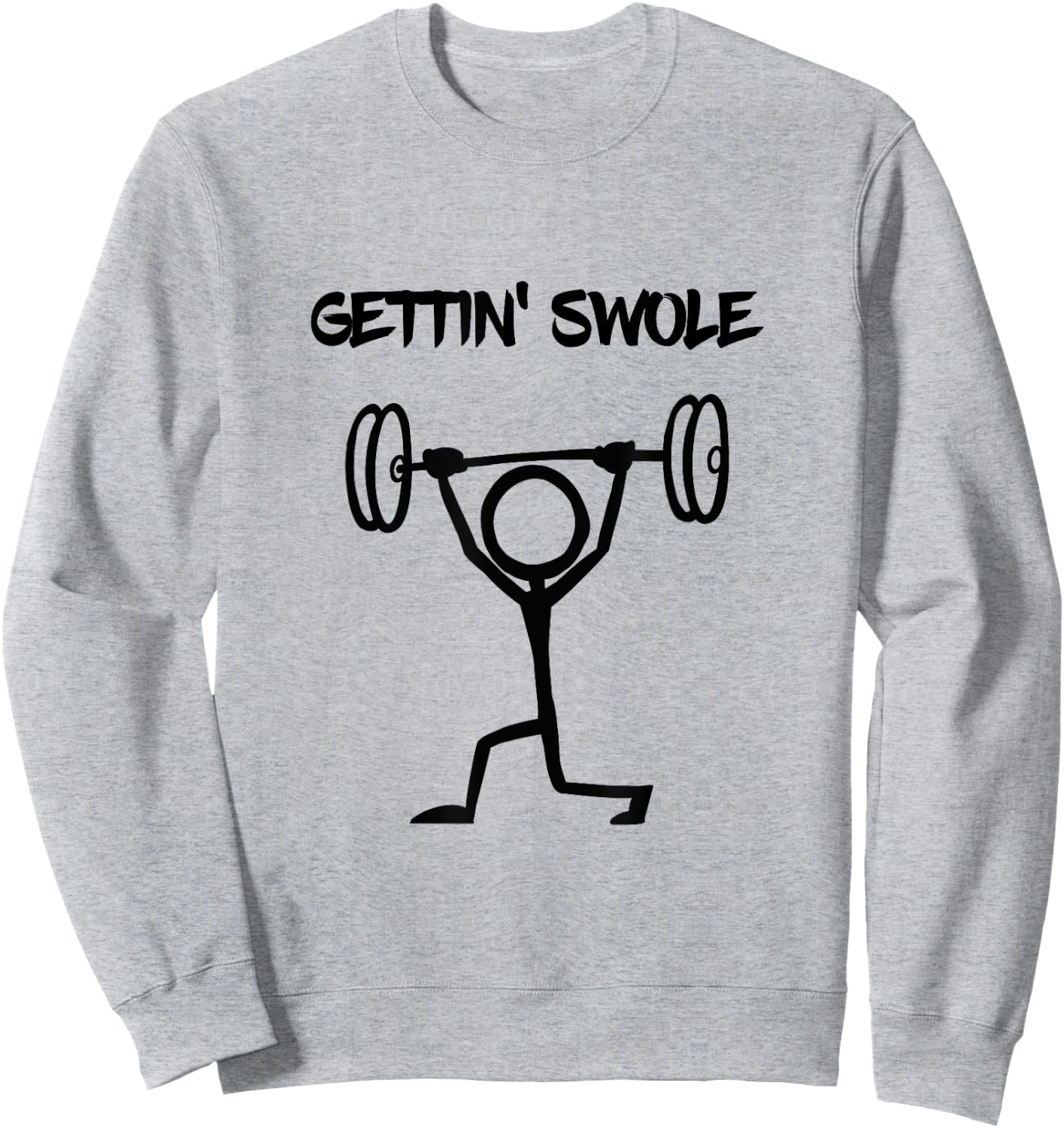 Getting Swole Women Men Workout Exercise Weight Lifting Sweatshirt - Sweatshirt | Ash