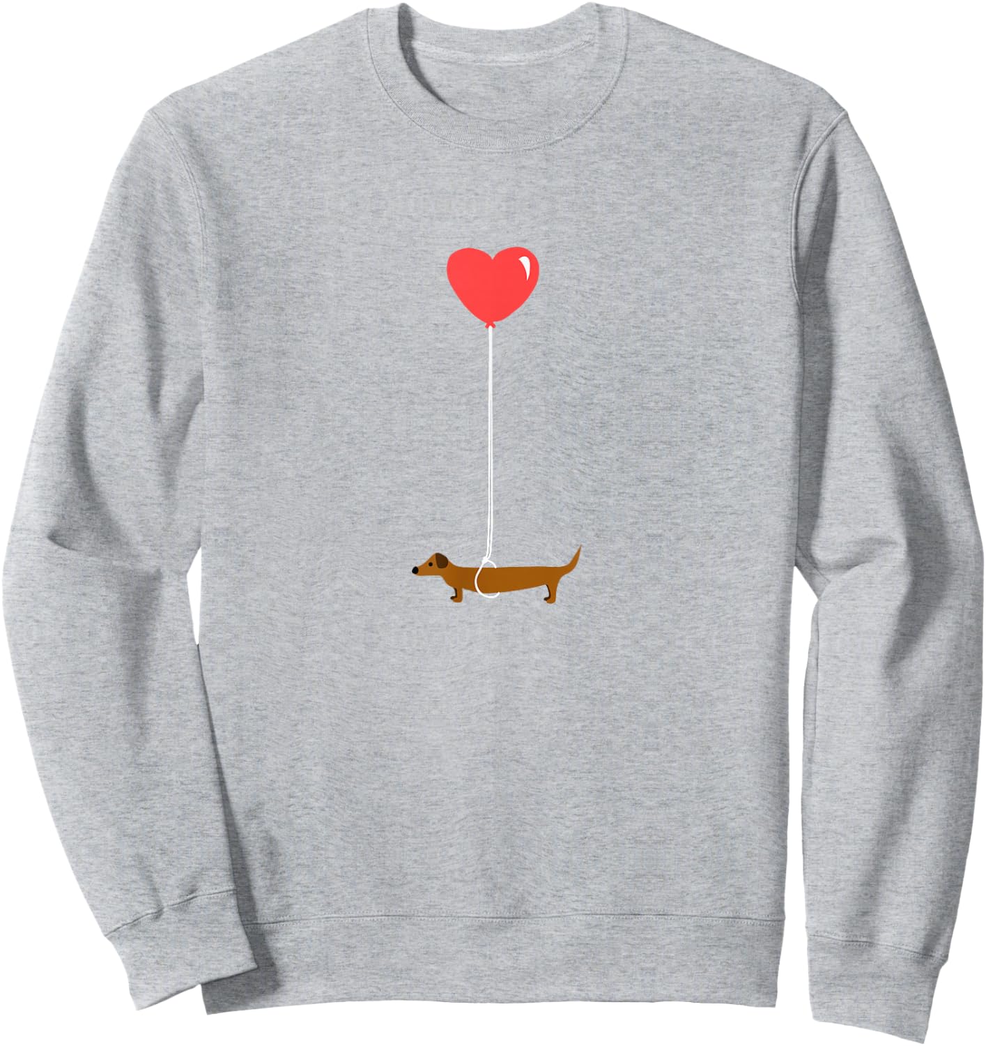 Cute Dachshund Weenie Love Balloon Funny Dog Lover Gift Women Sweatshirt - Sweatshirt | Ash