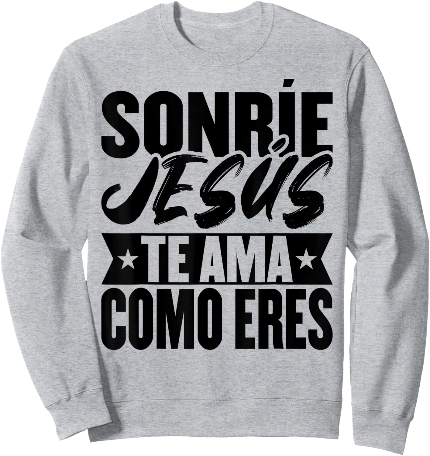 Camisetas Cristianas En Espanol Frases Biblia Jesús Te AMa Sweatshirt - Sweatshirt | Ash