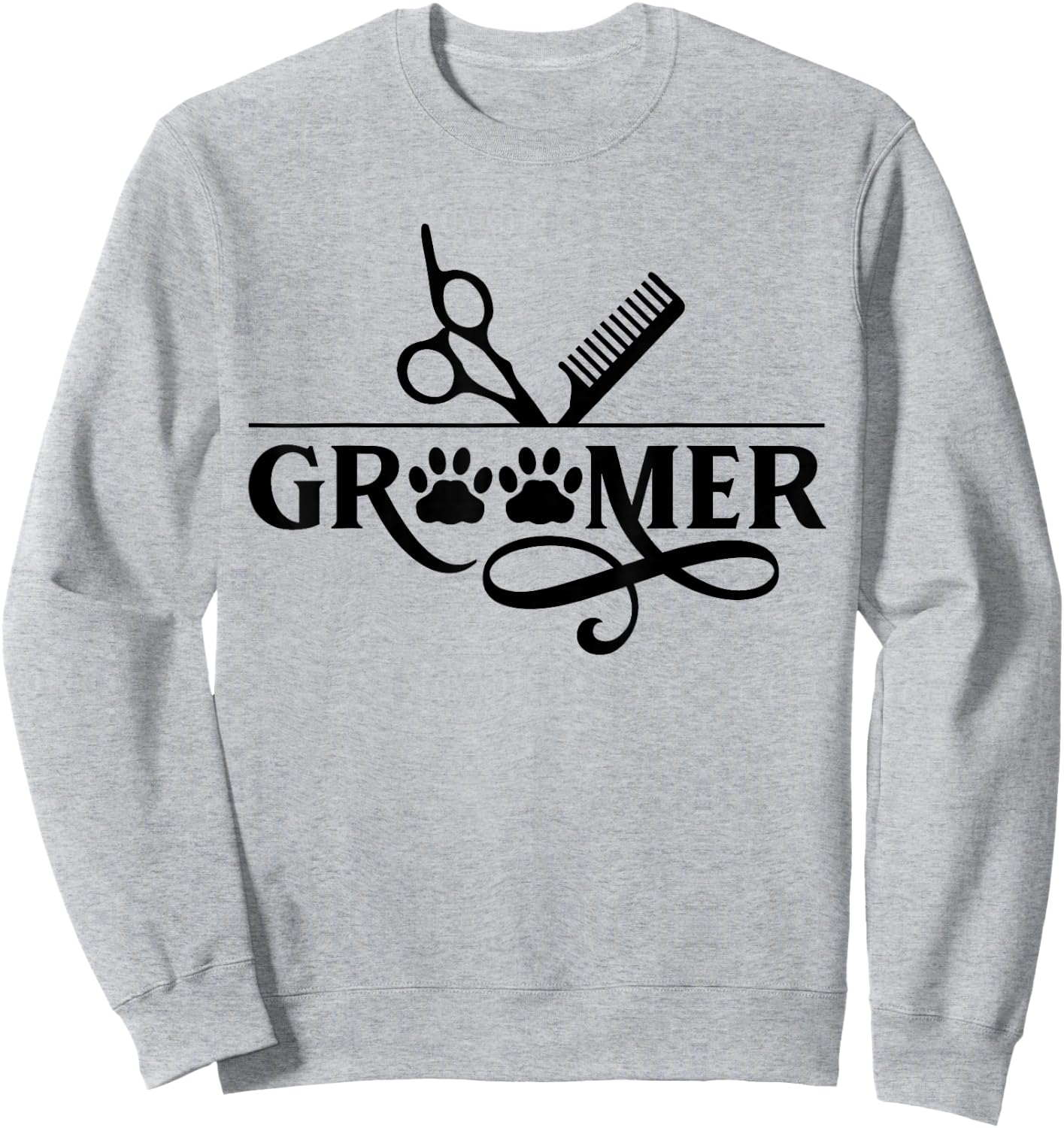 Groomer Salon Grooming Dog Animal Sweatshirt - Sweatshirt | Ash