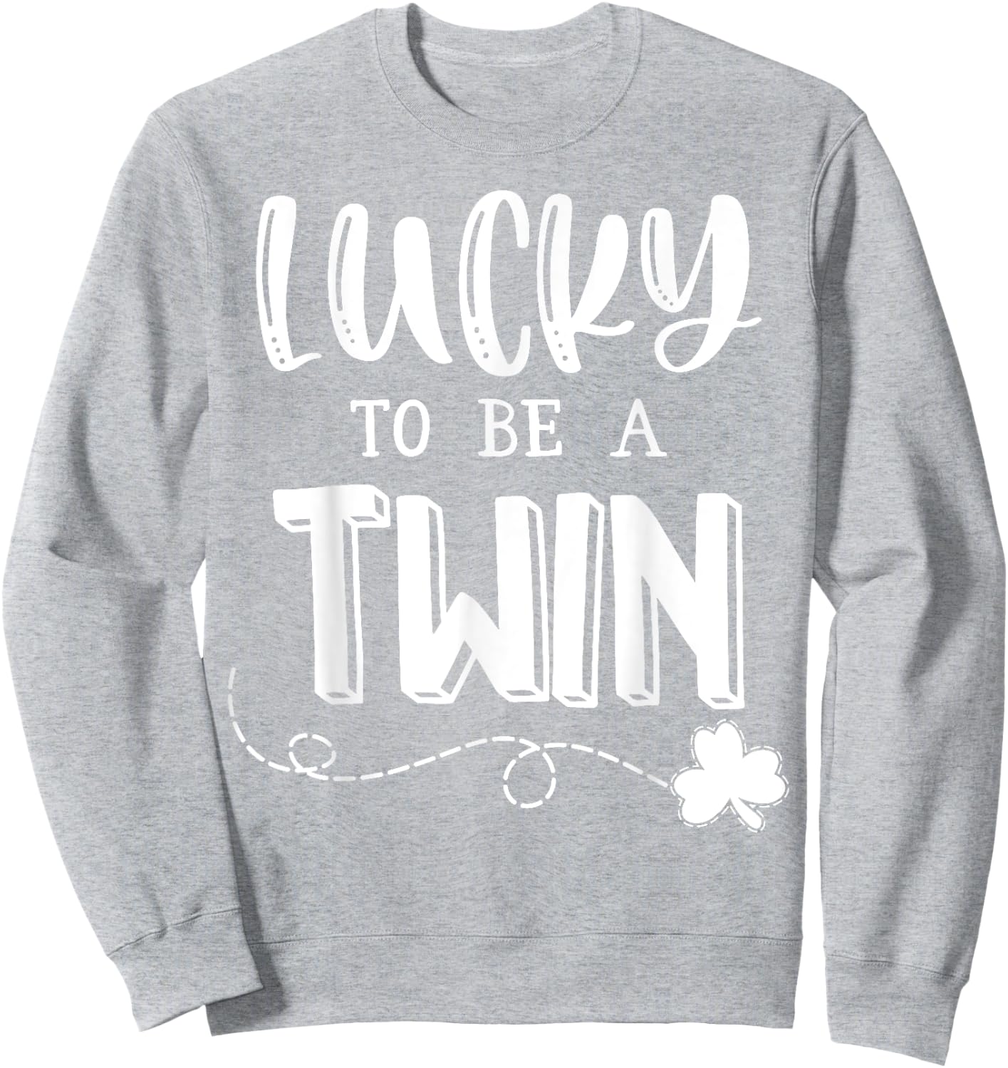 Lucky To Be A Twin Shirt Twin St Patricks Day Kid Sweatshirt - Sweatshirt | Ash