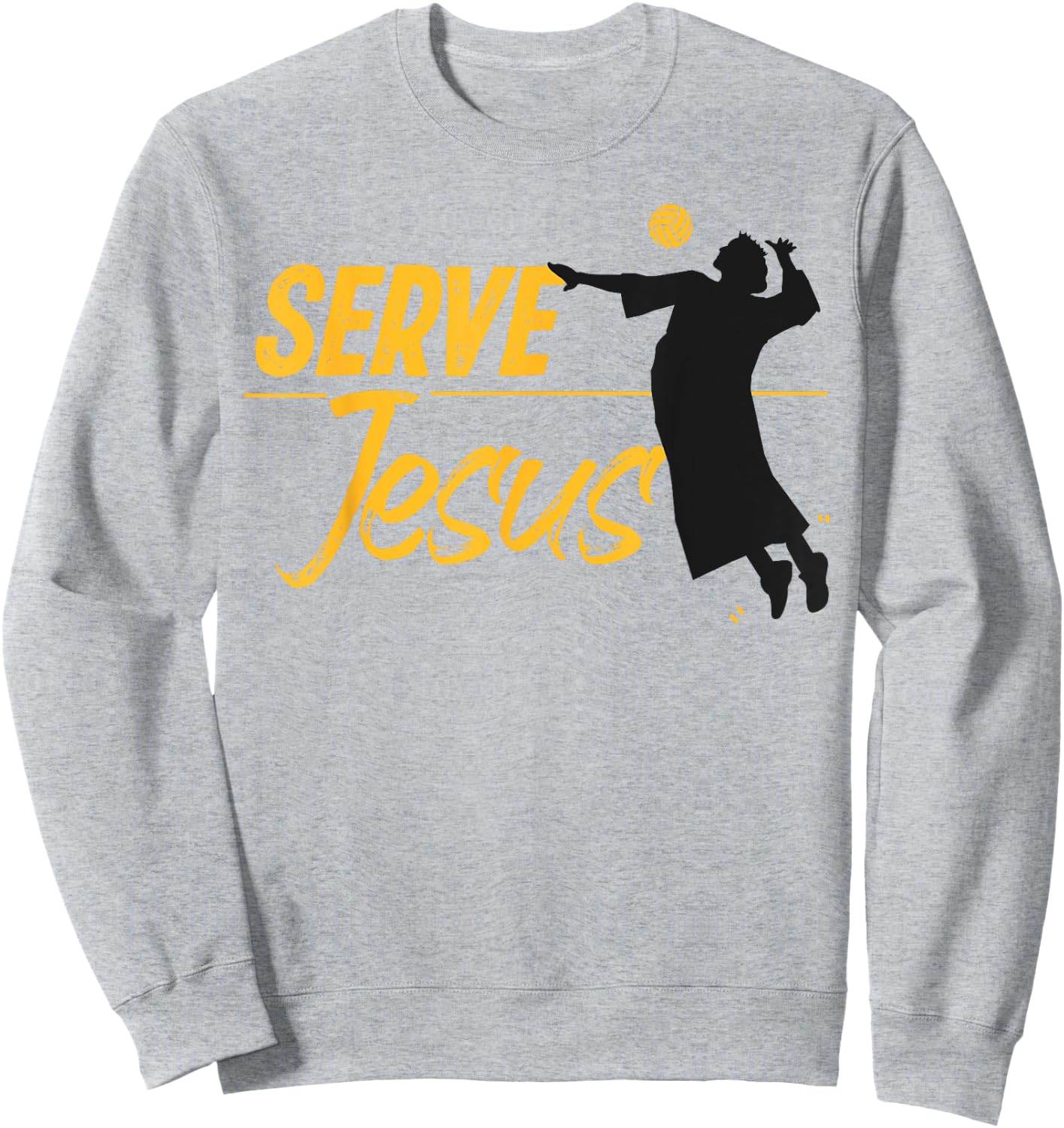 Volleyball Player Team Jesus Christian Serve Jesus Sweatshirt - Sweatshirt | Ash