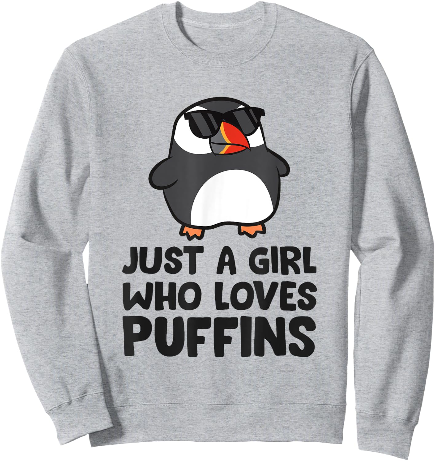 Just a Girl Who Loves Puffins Sweatshirt - Sweatshirt | Ash