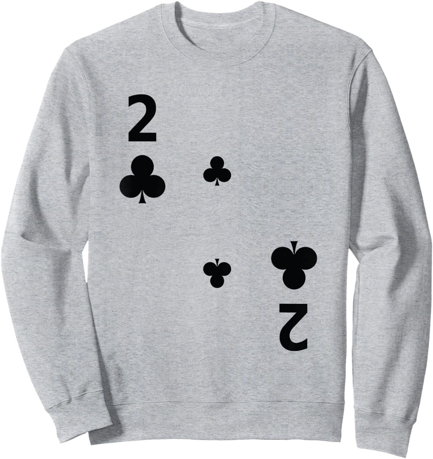 Two of Clubs Poker Playing Card Costume Group Shirt Sweatshirt - Sweatshirt | Ash