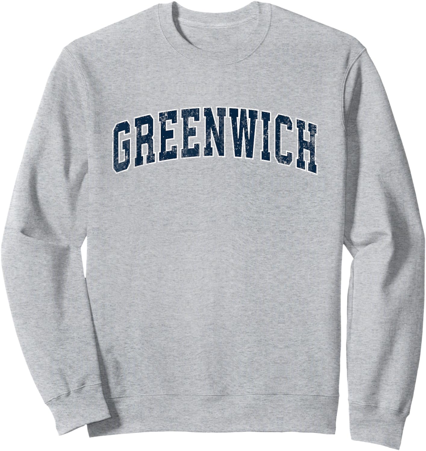 Greenwich Connecticut CT Vintage Sports Design Navy Design Sweatshirt - Sweatshirt | Ash