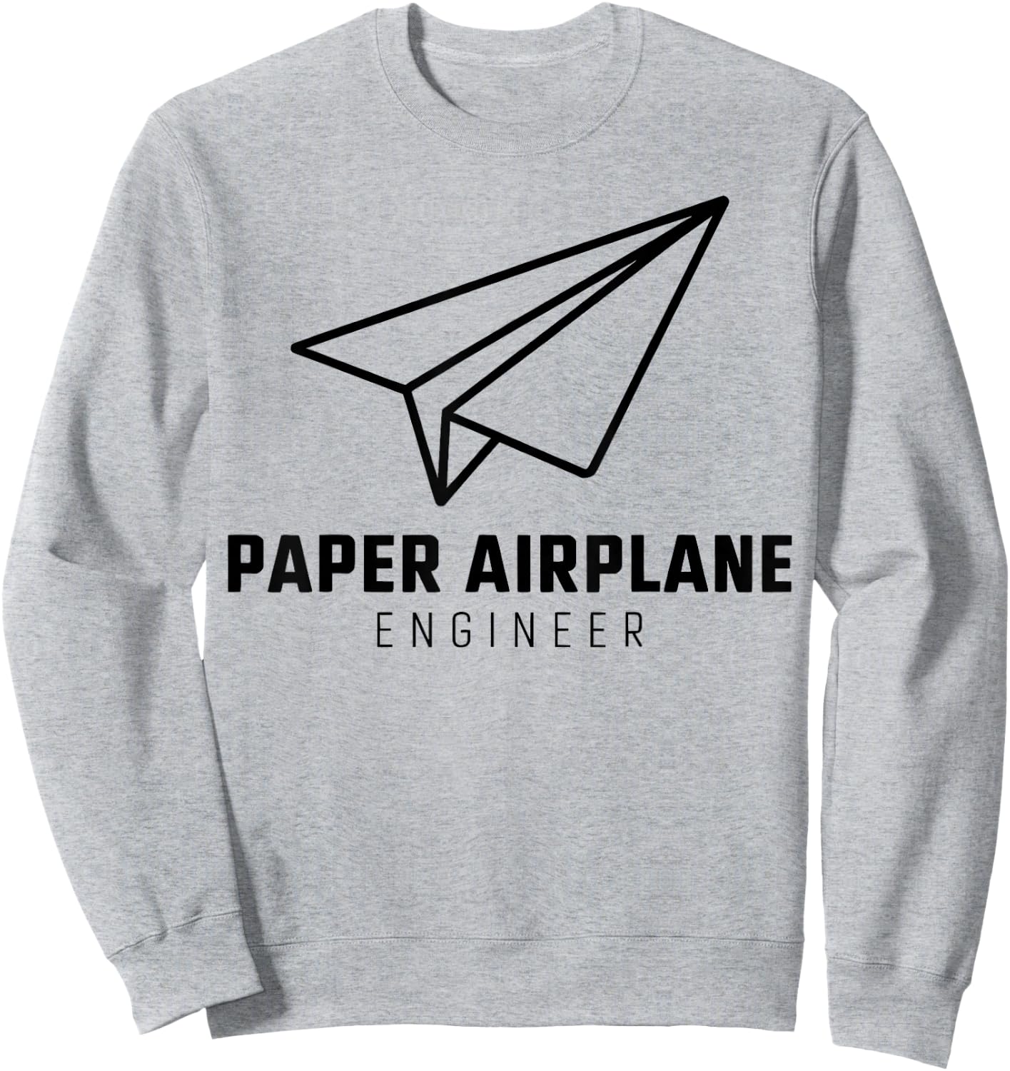 Funny Paper Airplane Sweatshirt - Sweatshirt | Ash