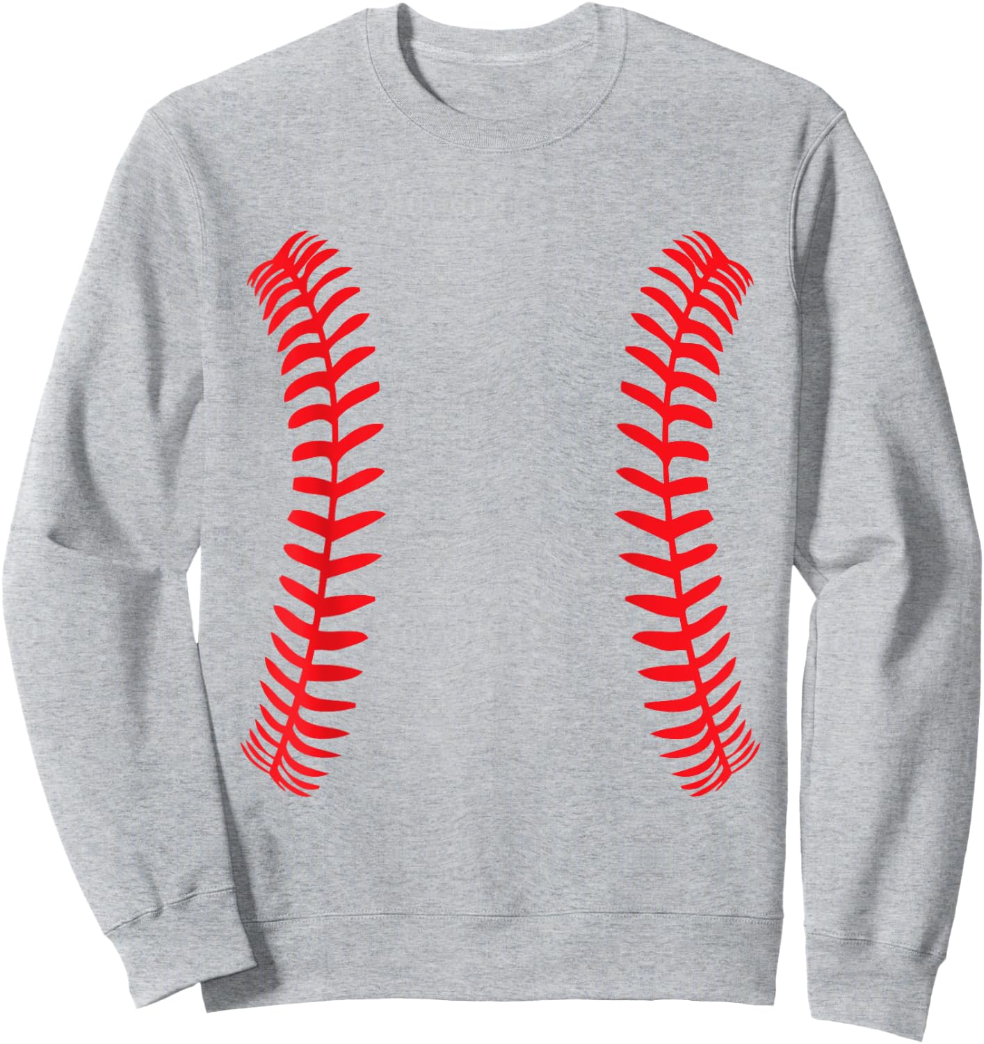 Baseball Stitches Ball Double Stitches Softball Sweatshirt - Sweatshirt | Ash