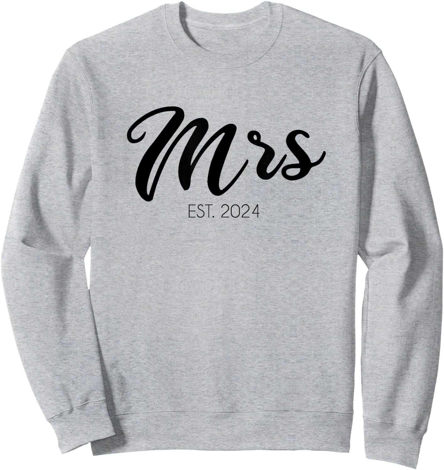 Wedding Matching Gifts Mrs. Est. 2024 Bridal Gift Bride Sweatshirt - Sweatshirt | Ash