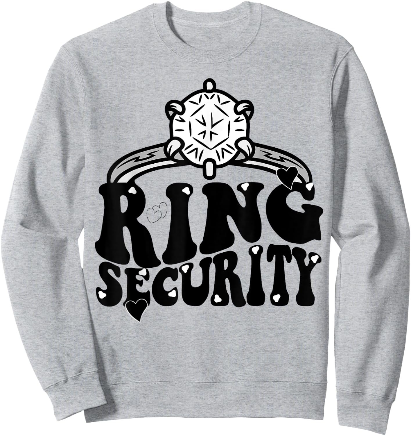 Ring Security Kids Ring Bearer Boys Wedding Tuxedo Party Sweatshirt - Sweatshirt | Ash
