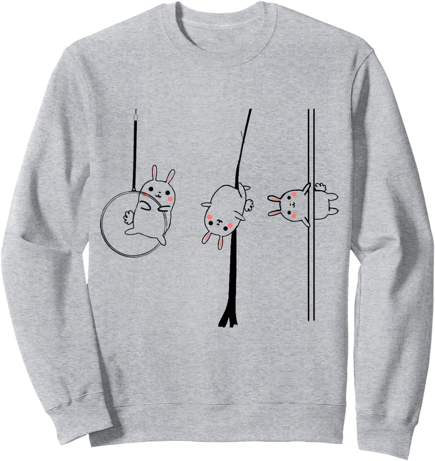 Circus Aerialist Bunnies Aerialist Dancer Aerial Hoop Lover Sweatshirt - Sweatshirt | Ash