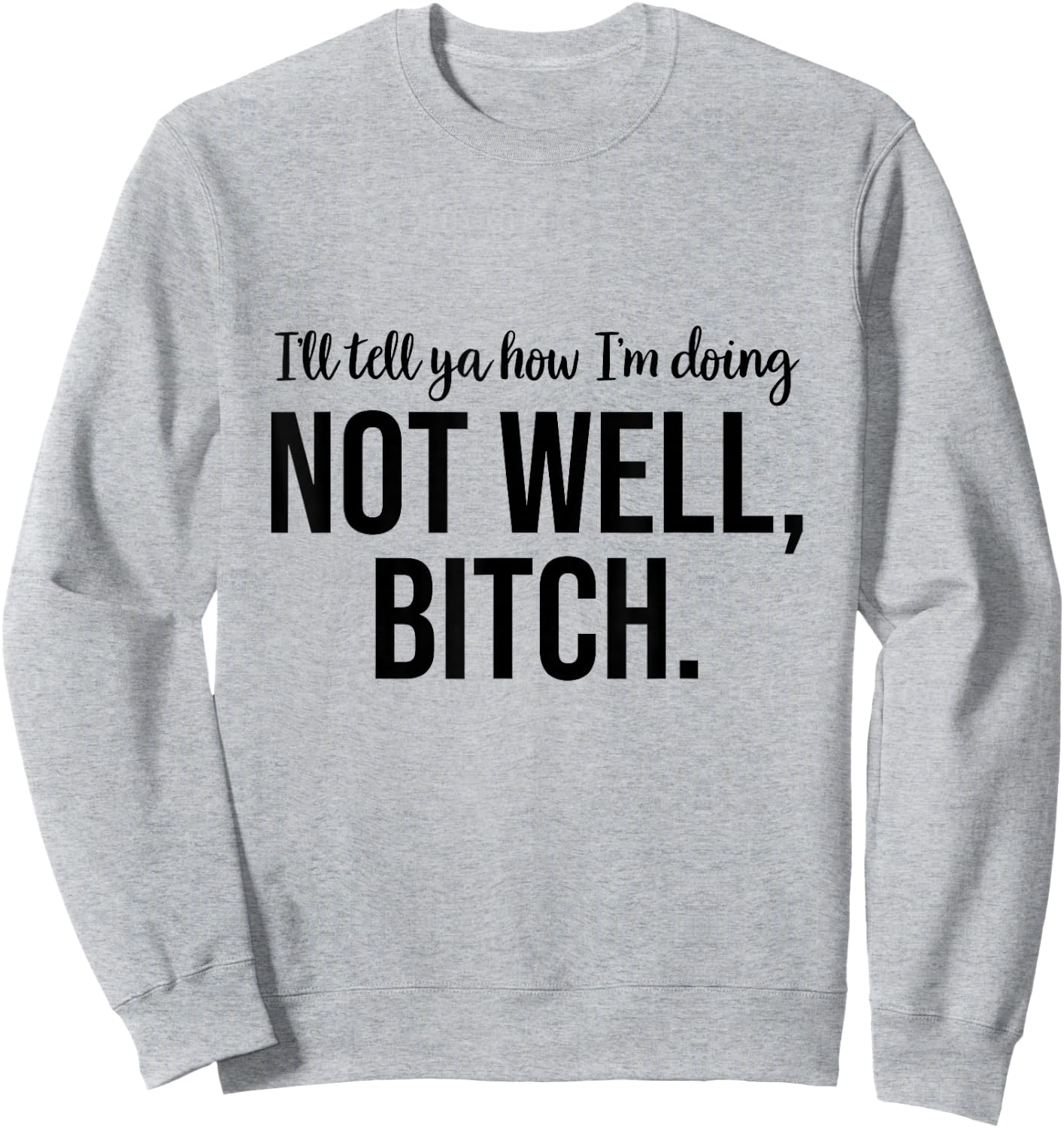 Not Well Bitch Sweatshirt - Sweatshirt | Ash