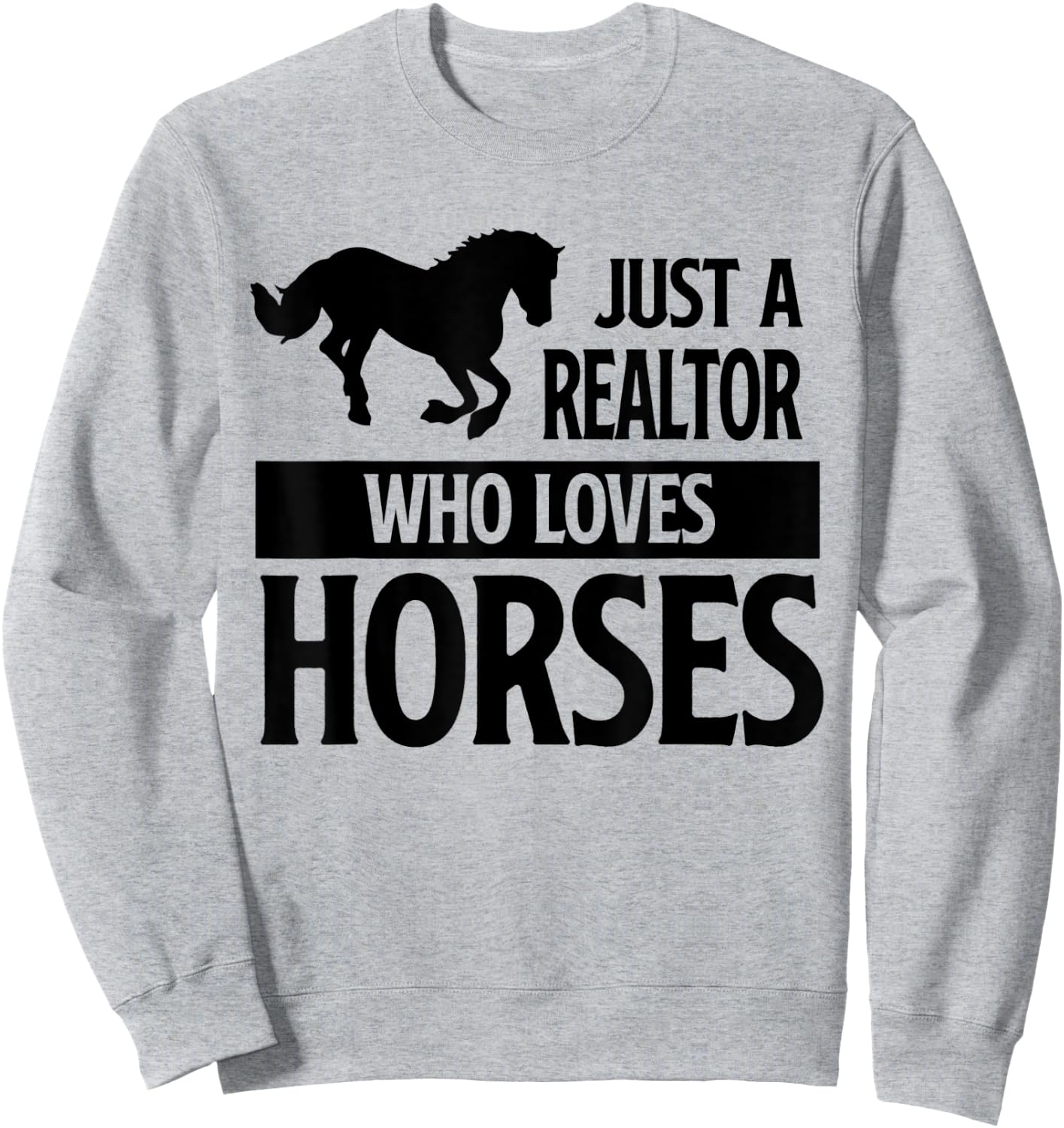 Real Estate Agent Western Horse Lover Ladies Realtor Sweatshirt - Sweatshirt | Ash