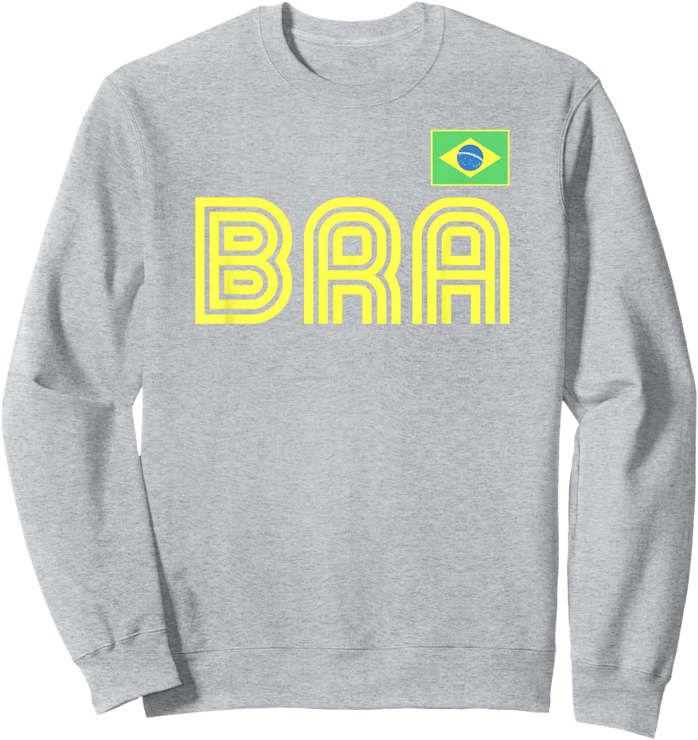 Brazil Flag Retro International Country Brasil Pride Sweatshirt - Sweatshirt | Ash