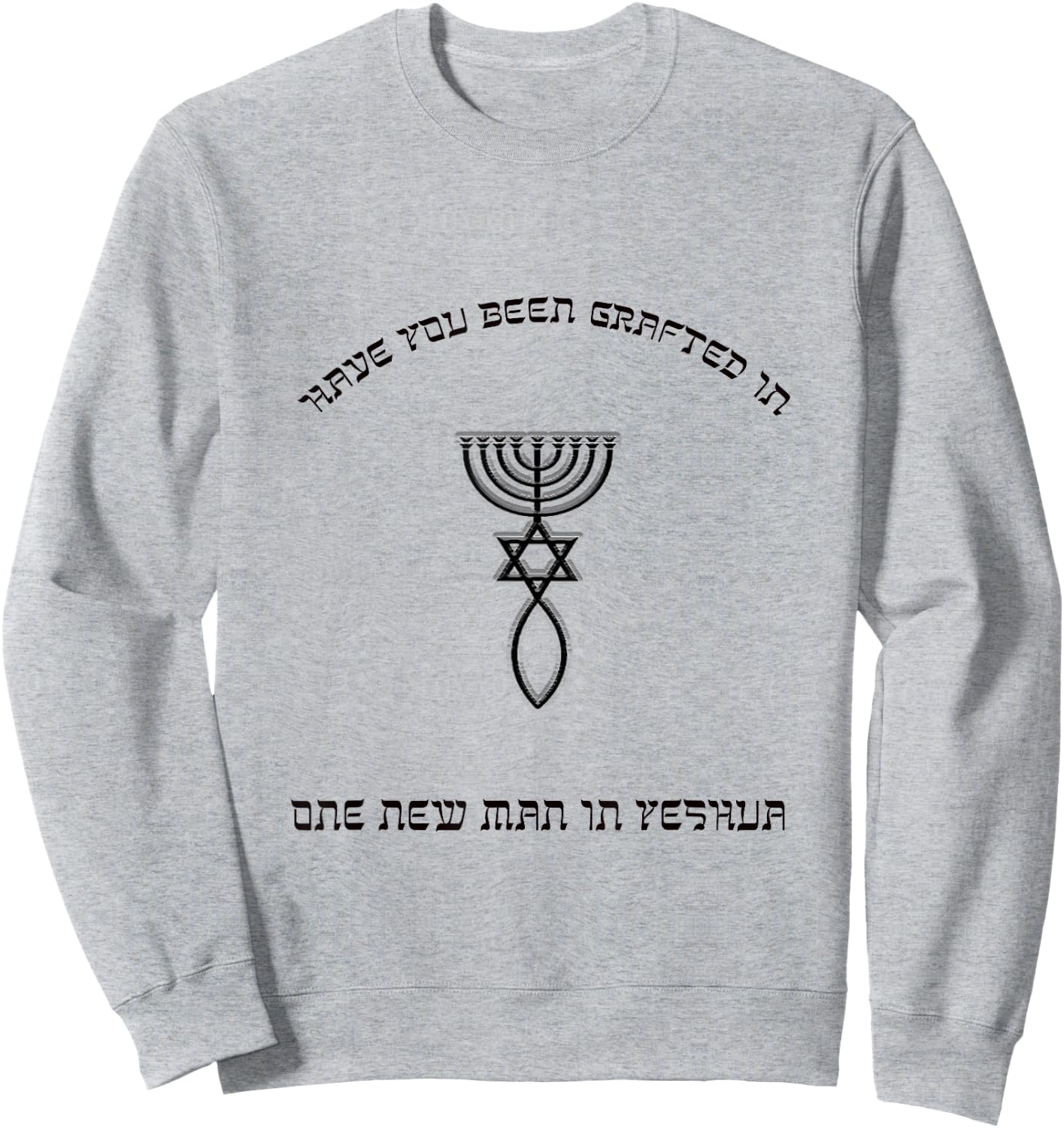 Grafted In Messianic Christians | Messianic Seal Sweatshirt - Sweatshirt | Ash