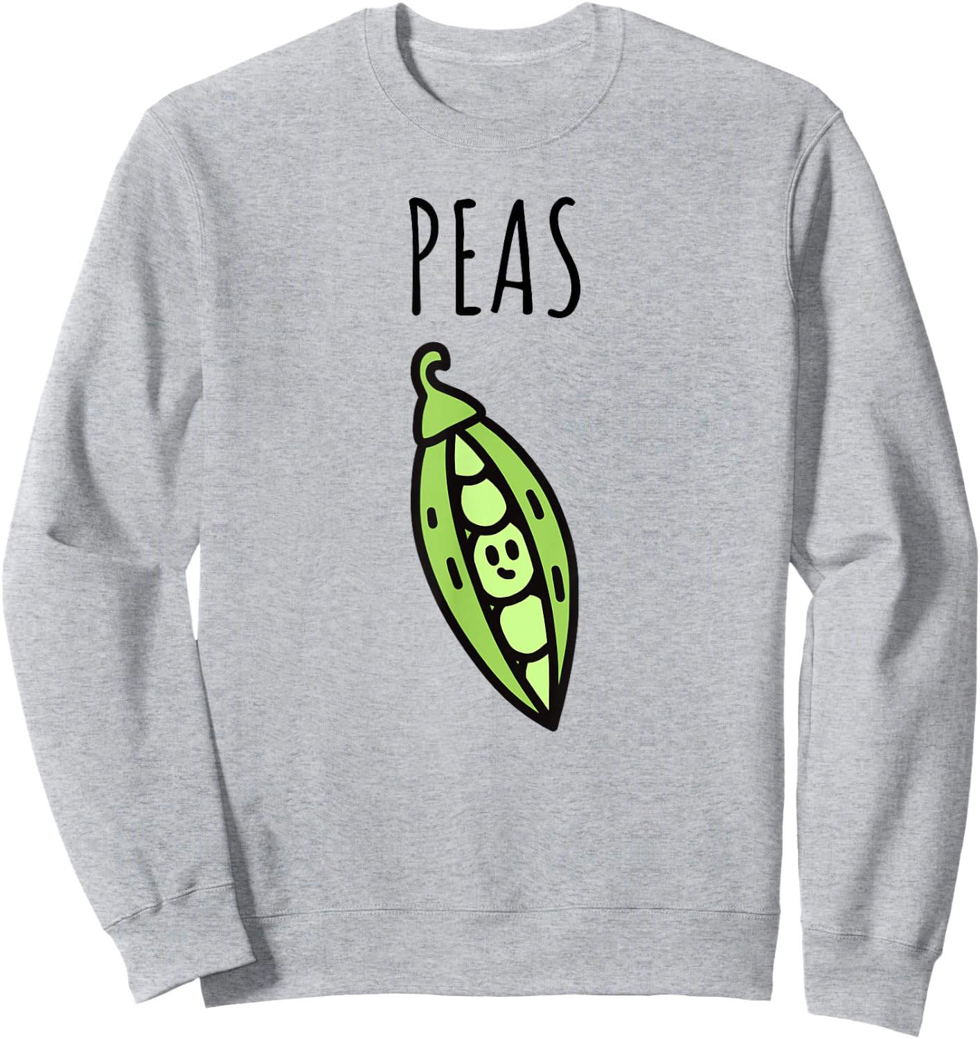 Peas and Carrots Matching Couple Costume BFF Halloween Funny Sweatshirt - Sweatshirt | Ash