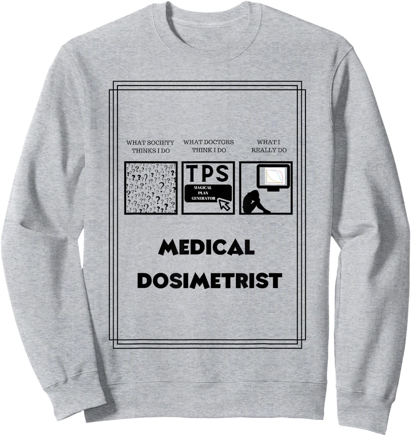 Medical Dosimetrist Dosimetry Sweatshirt - Sweatshirt | Ash