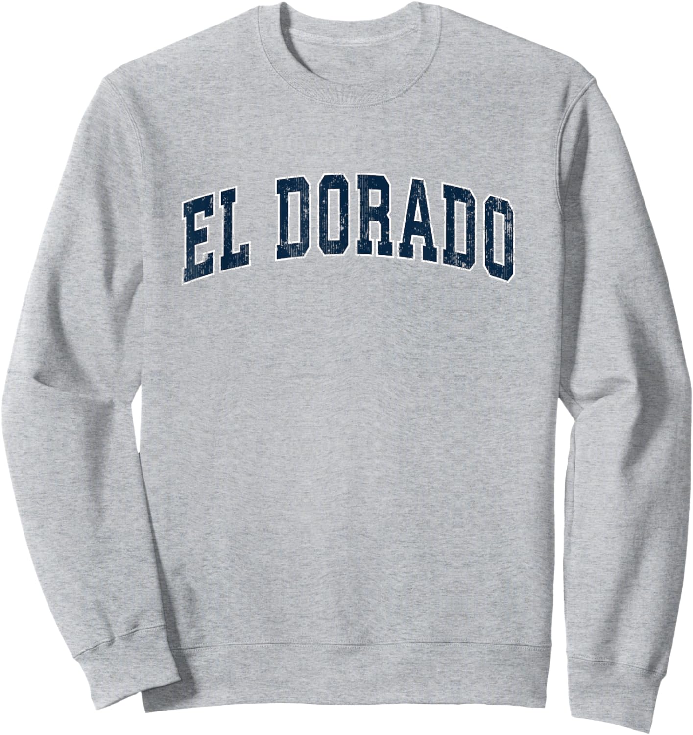 El Dorado Kansas KS Vintage Sports Design Navy Design Sweatshirt - Sweatshirt | Ash