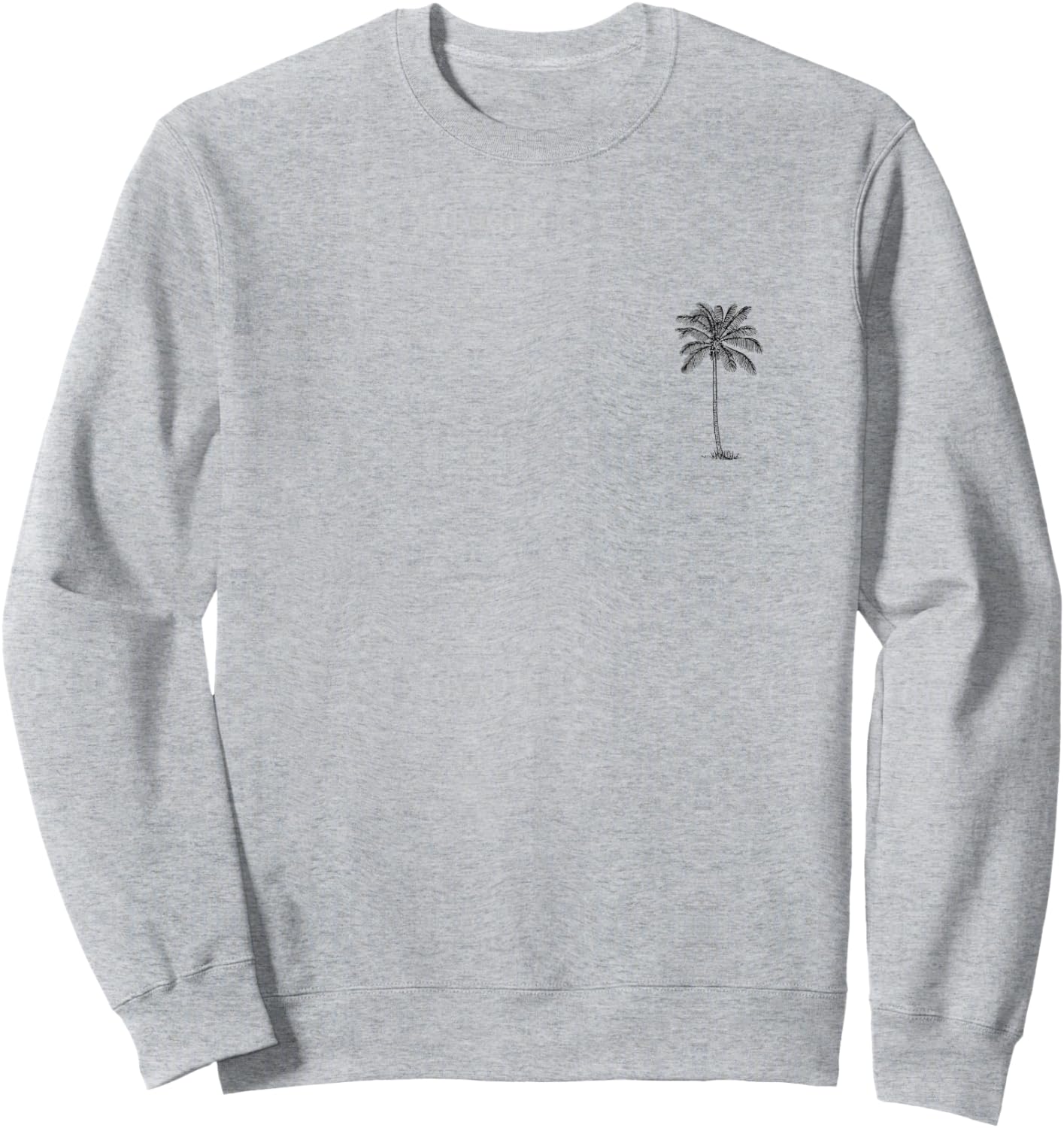Vintage Hawaiian Palm Tree Beach Tropical Island Pocket Logo Sweatshirt - Sweatshirt | Ash