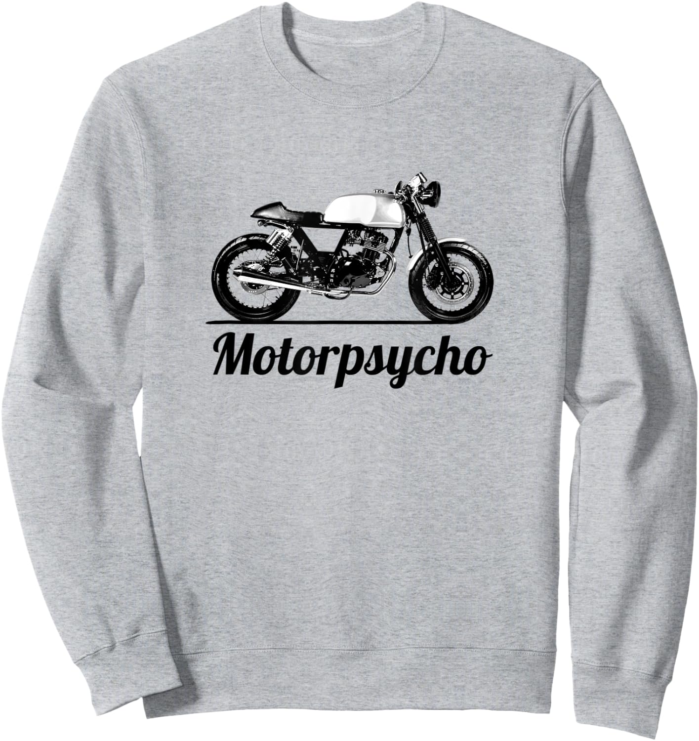 Motorpsycho Motorcycle Cafe Racer Biker Vintage Car Gift Sweatshirt - Sweatshirt | Ash