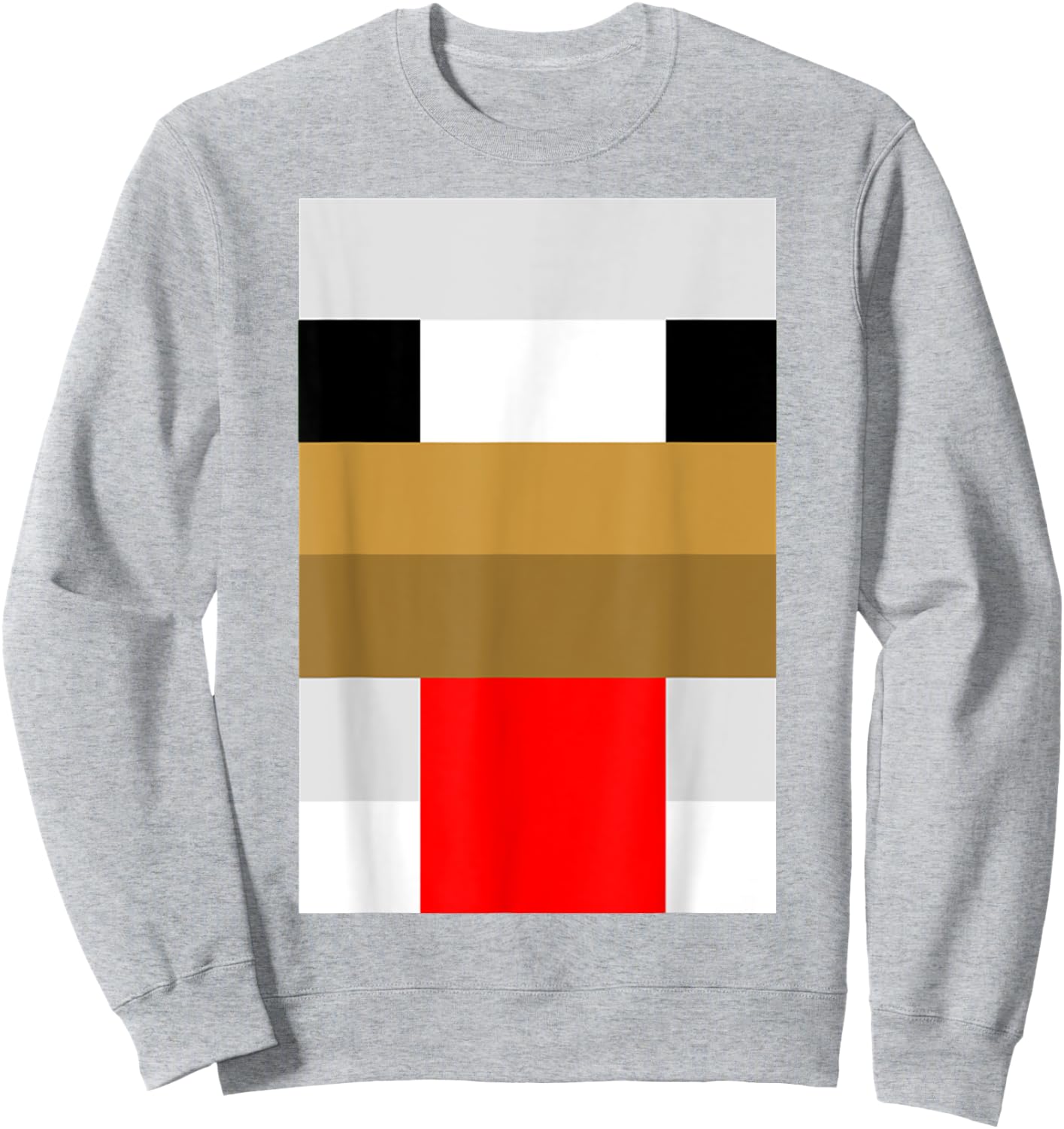 Funny Easy Halloween Costume White Chicken Pixel Sweatshirt - Sweatshirt | Ash
