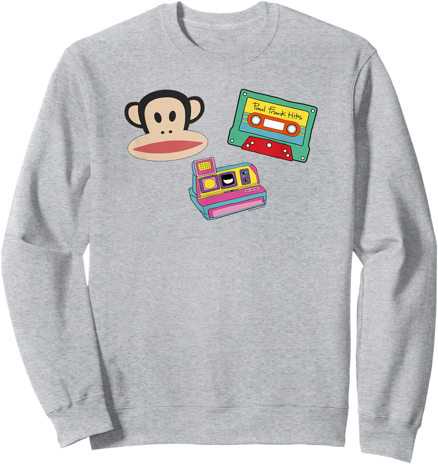 Paul Frank Julius Polaroid And Tape Poster Sweatshirt - Sweatshirt | Ash