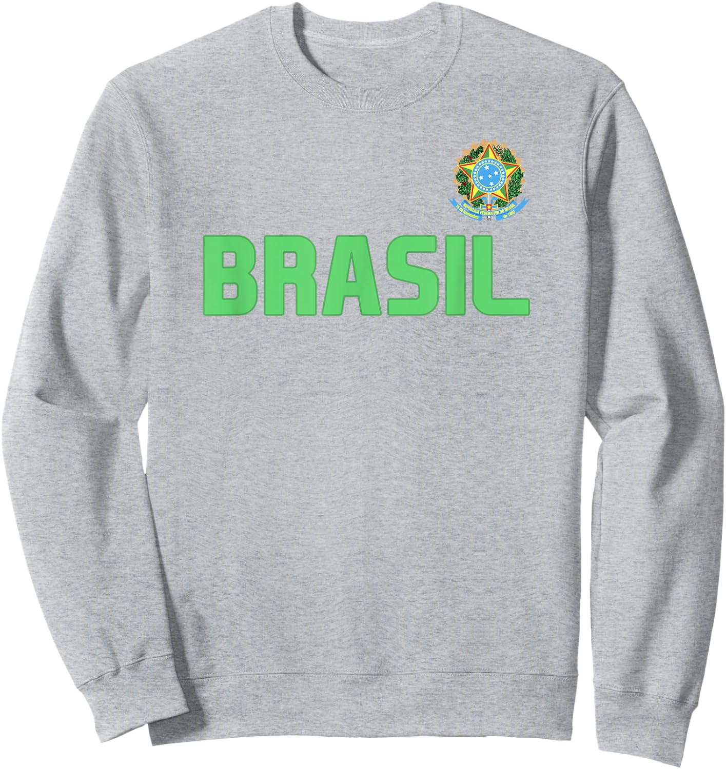 Brasil Brazilian Pride Brazil Flag International Country Sweatshirt - Sweatshirt | Ash